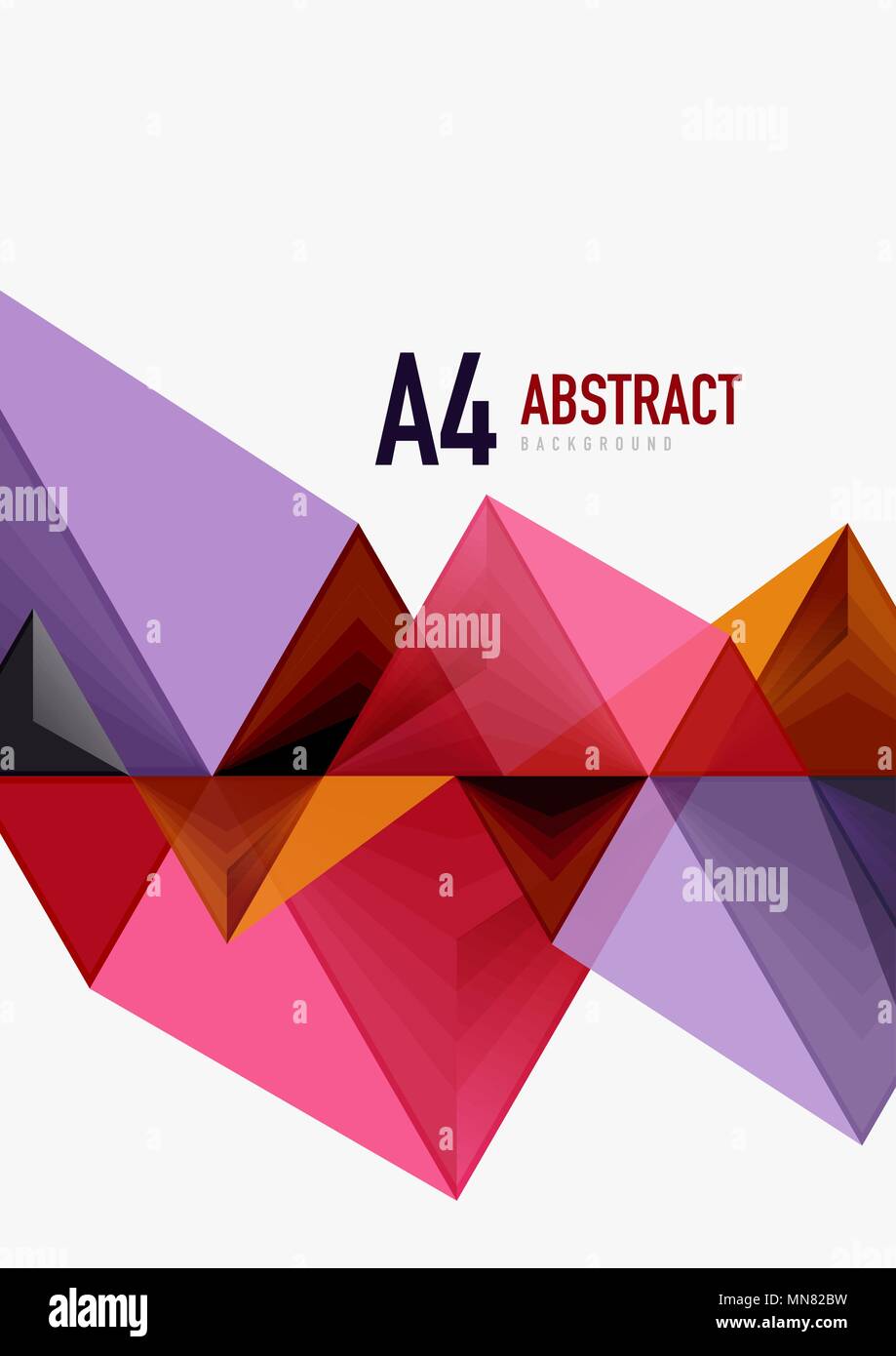 Triangular low poly vector a4 size geometric abstract template ...