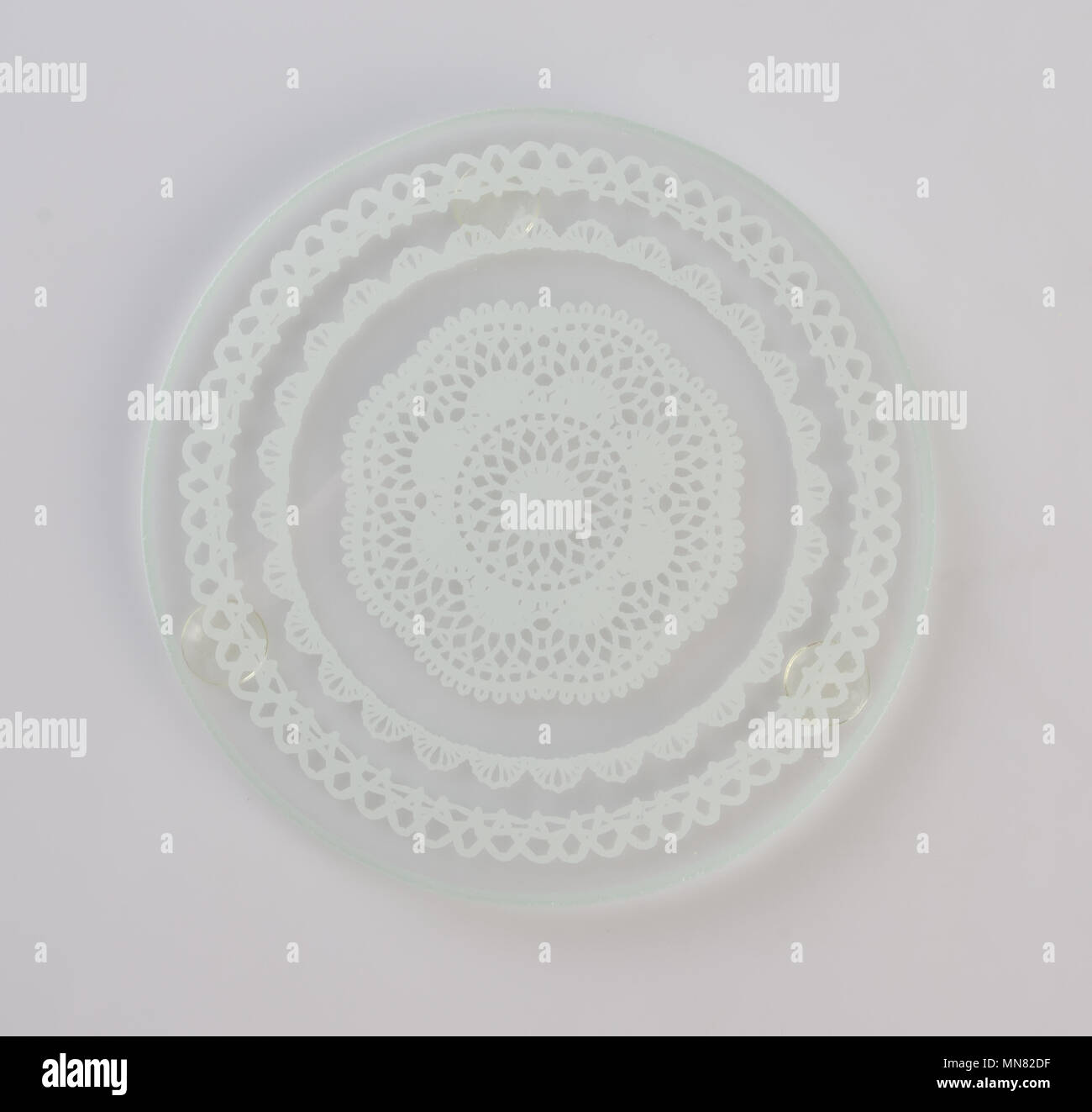 Coaster or glass coaster on a background Stock Photo