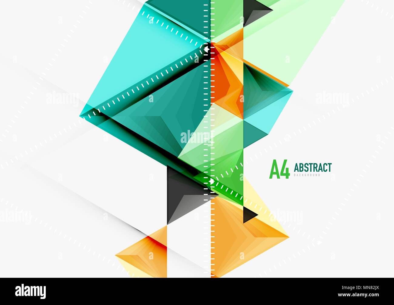 Triangular low poly vector a4 size geometric abstract template ...