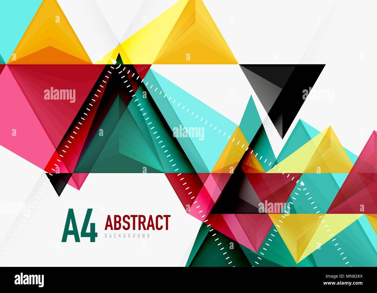 Triangular low poly vector a4 size geometric abstract template ...