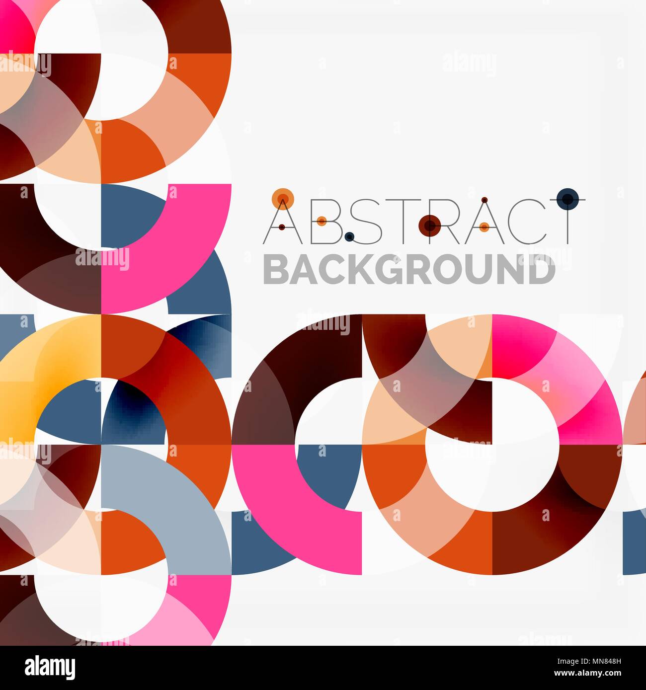Colorful rings on grey background, modern geometric pattern design ...