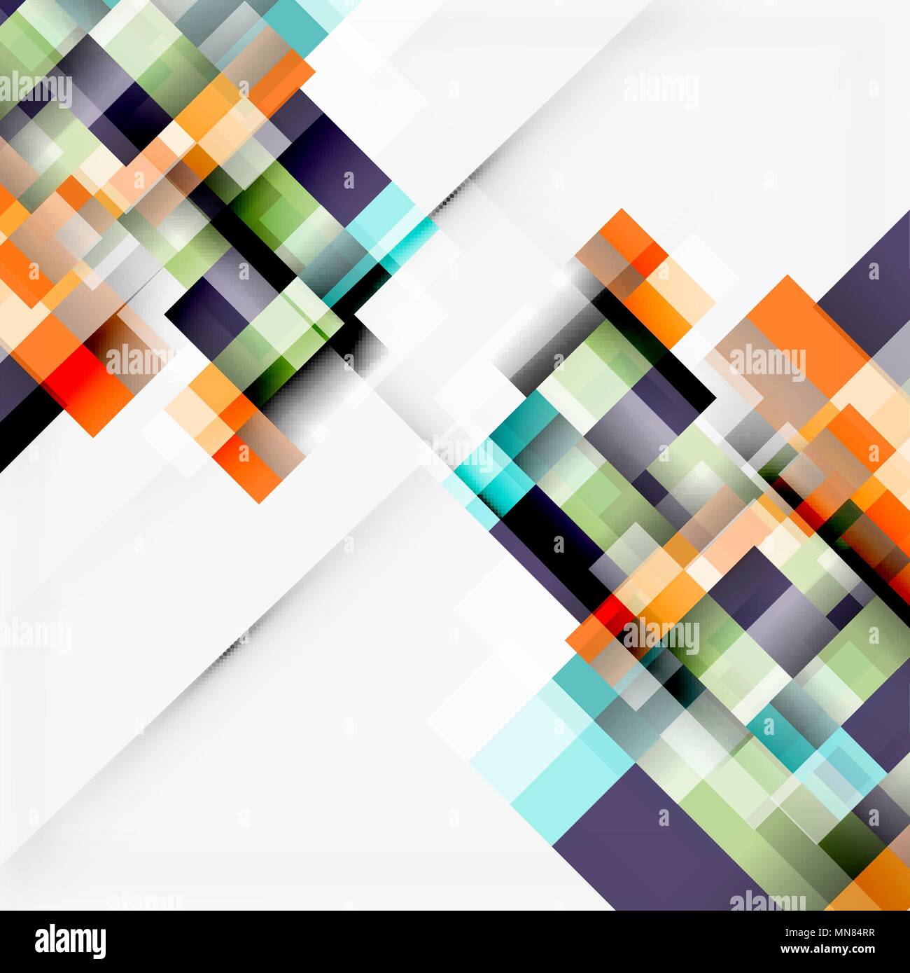 Abstract geometric background of color blocks Vector Image