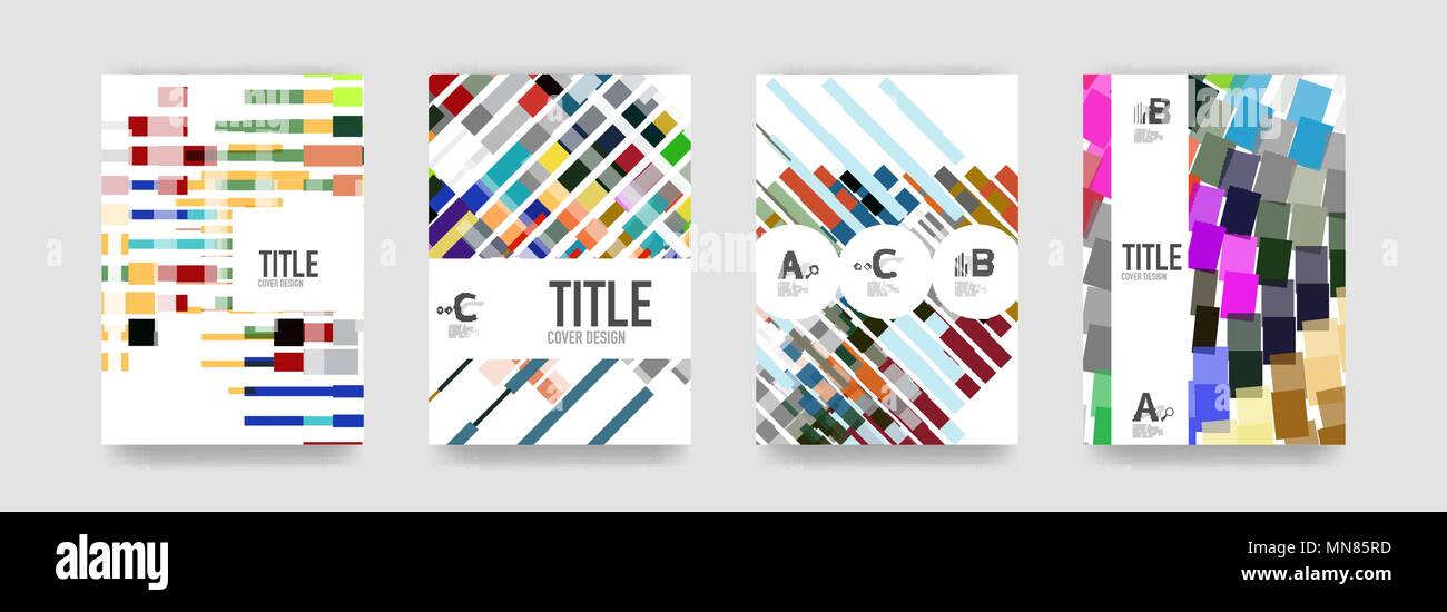Set of brochure cover background, a4 template. Set of brochure cover ...