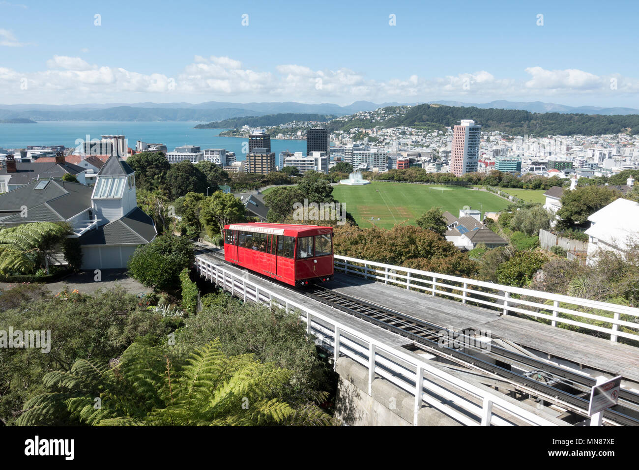 The historic Wellington Cable Car, Wellington, New Zealand Stock Photo