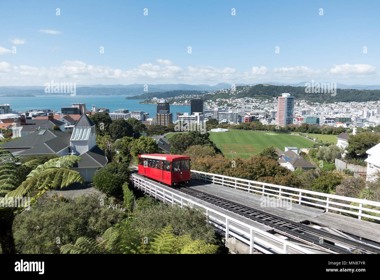 The historic Wellington Cable Car, Wellington, New Zealand Stock Photo