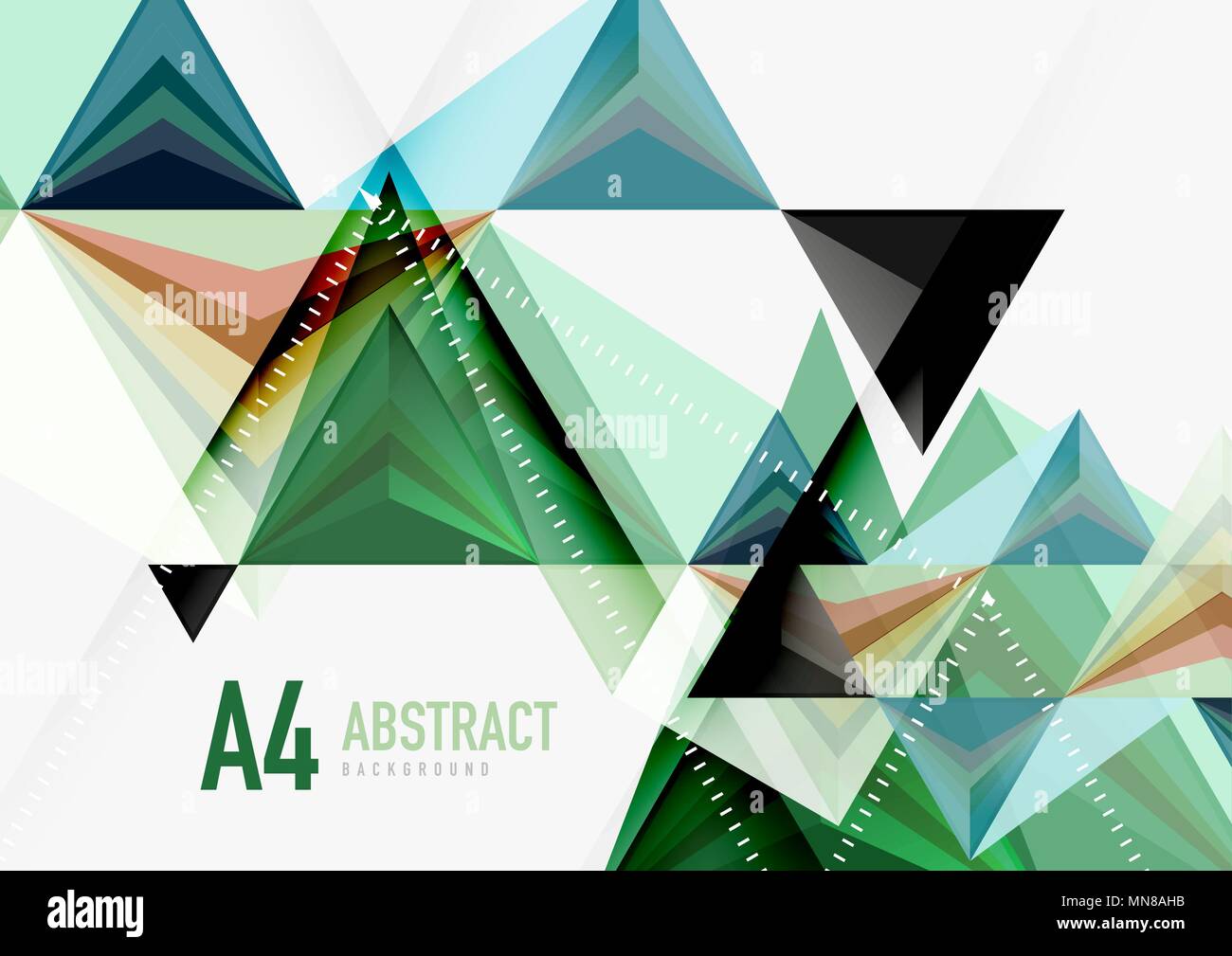 Triangular low poly vector a4 size geometric abstract template ...