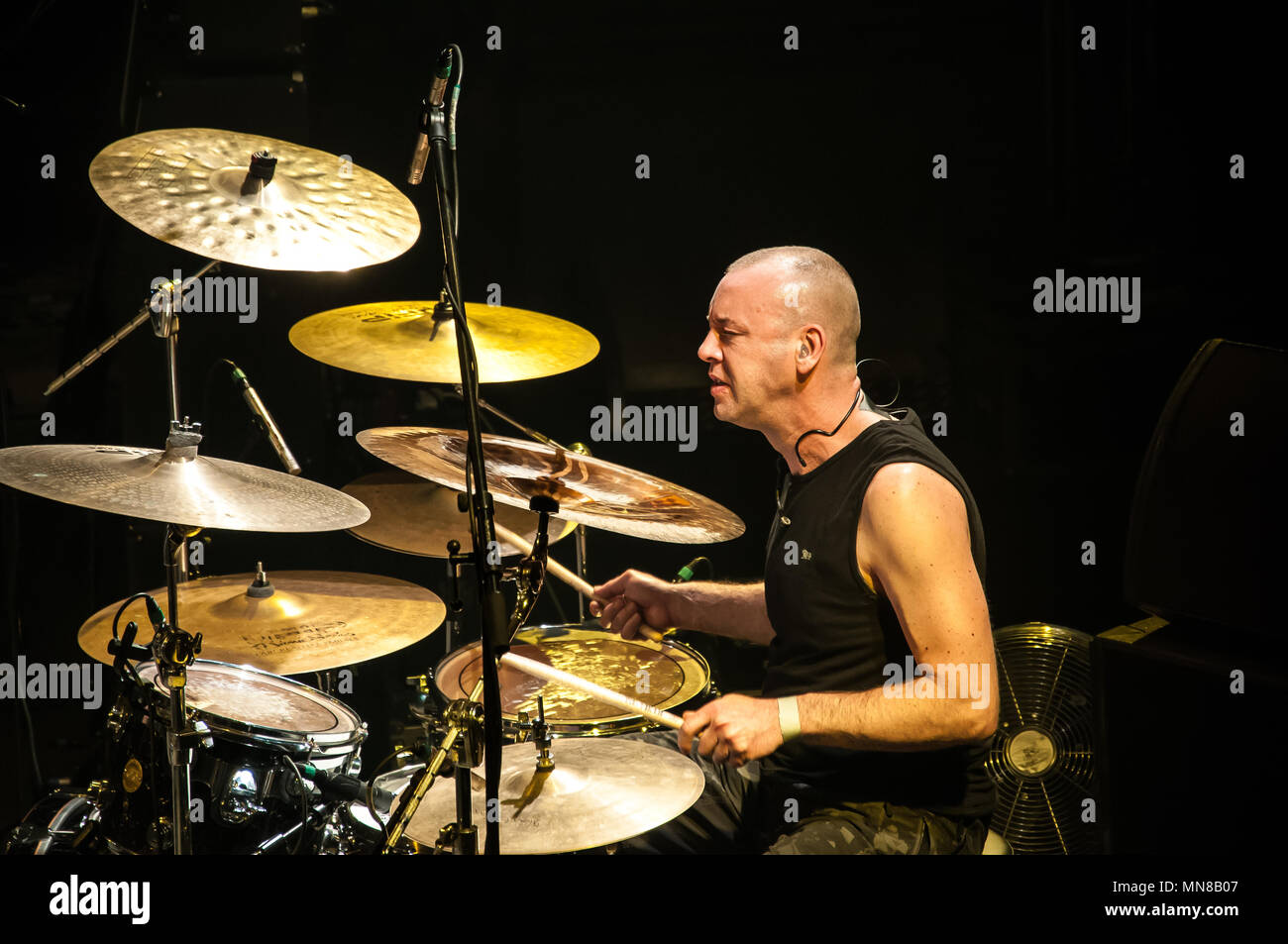 Prague, Czech Republic, Lucerna, the Nazareth rock band, concert Stock