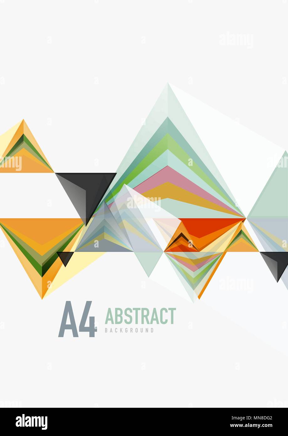 Triangular low poly vector a4 size geometric abstract template ...