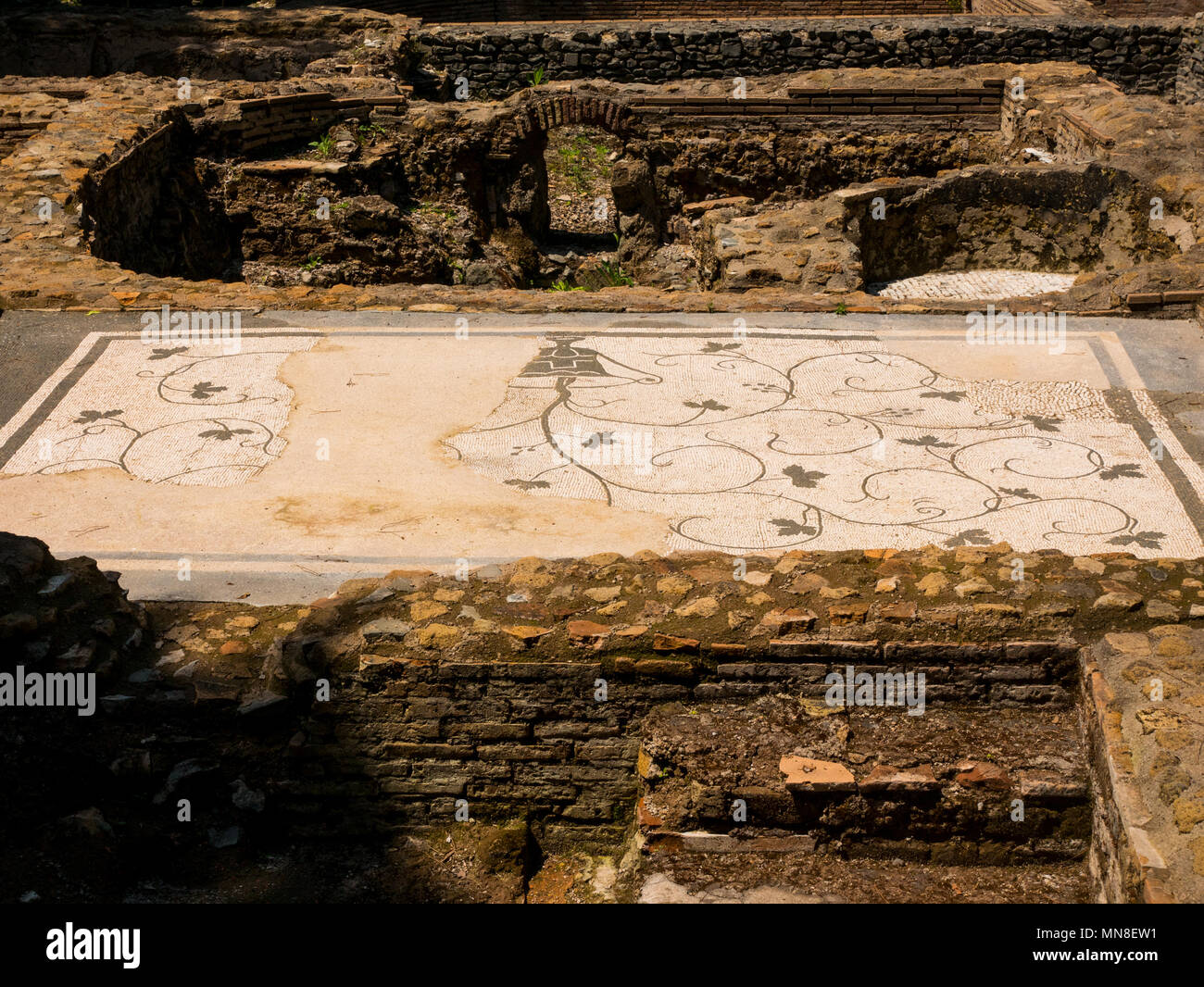 details of mosaic floors in ancient Rome, Italy Stock Photo - Alamy