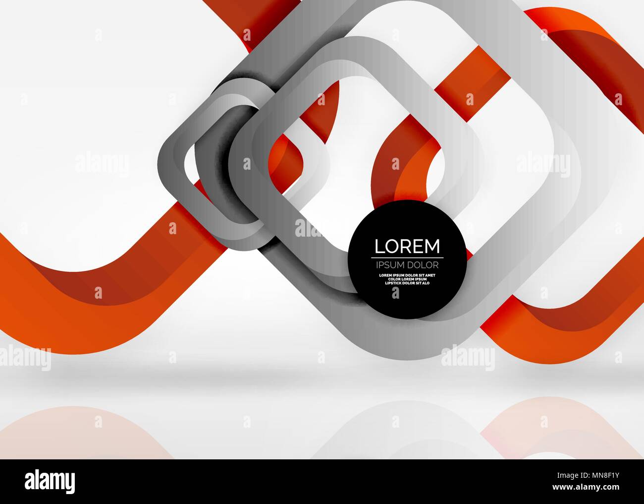 Squares geometric shapes in light grey 3d space. Squares geometric ...