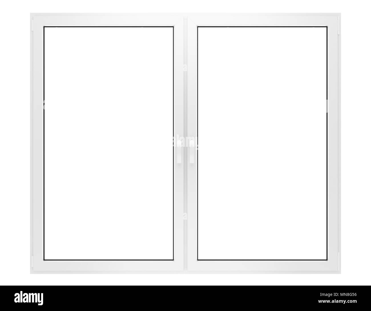 window isolated on white background. 3d illustration Stock Photo - Alamy