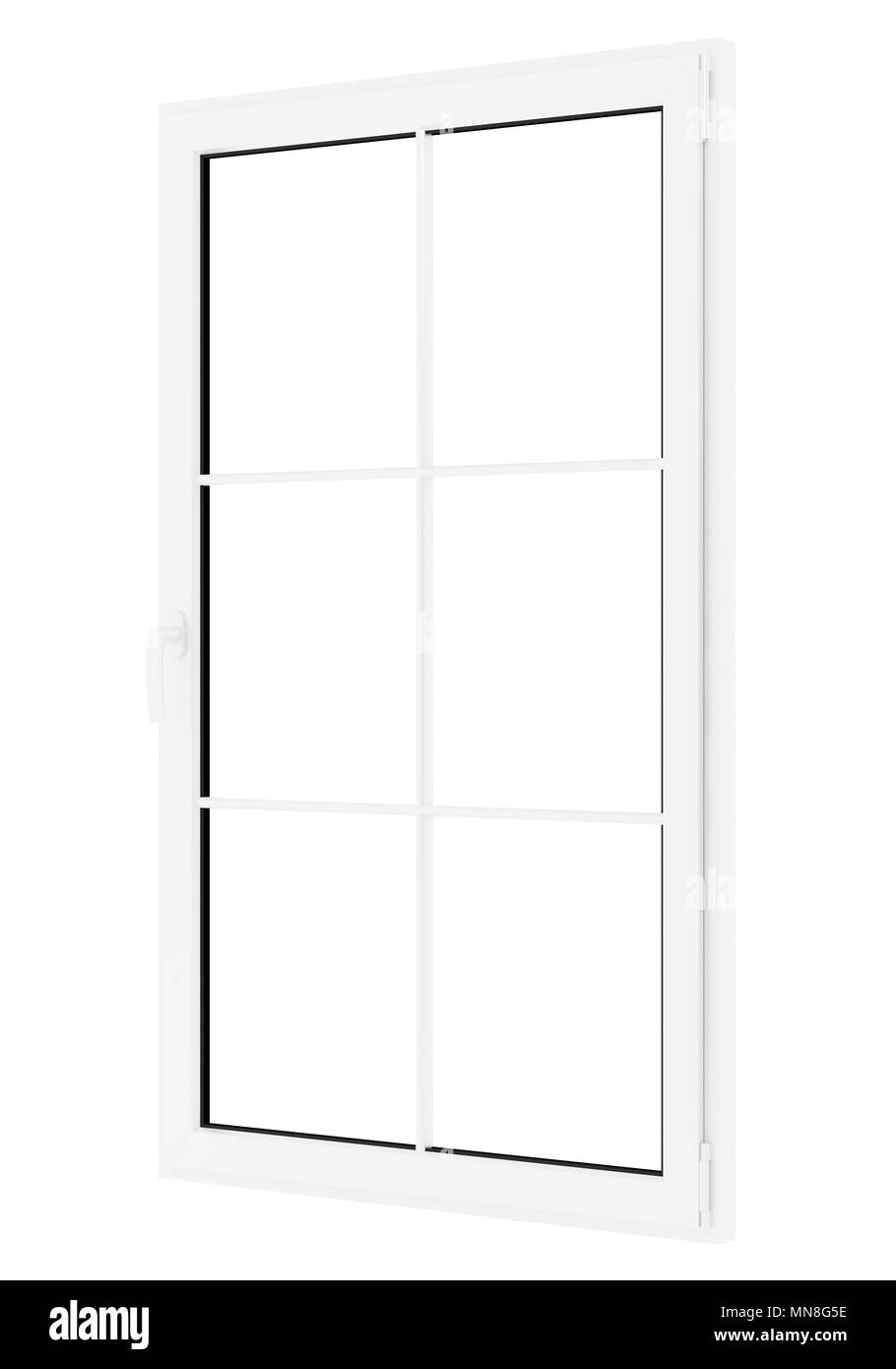 window isolated on white background. 3d illustration Stock Photo - Alamy