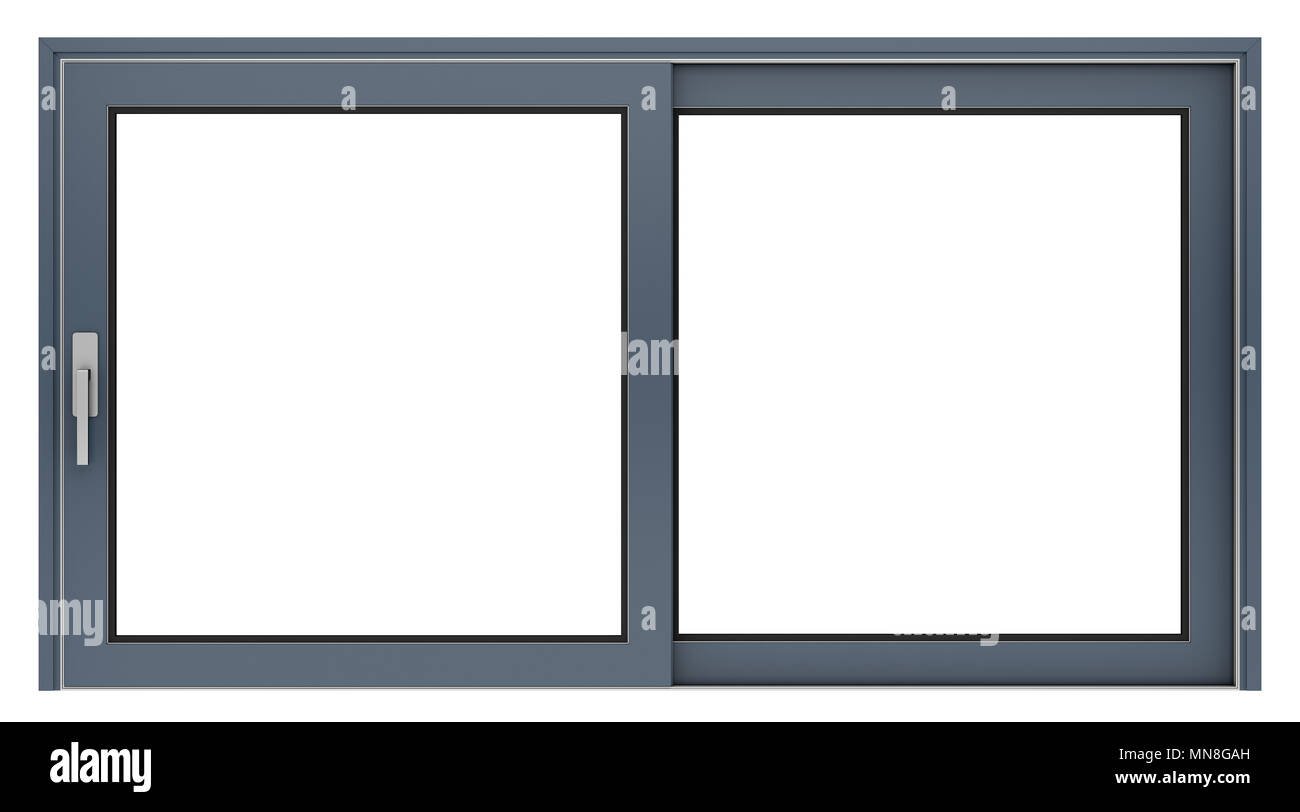 metallic window isolated on white background. 3d illustration Stock ...