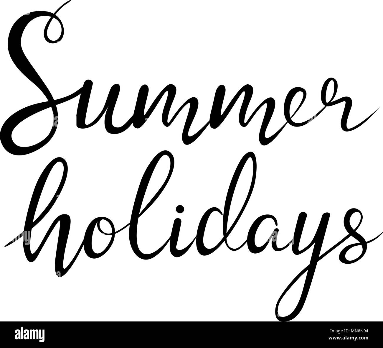 Summer holidays lettering Stock Vector