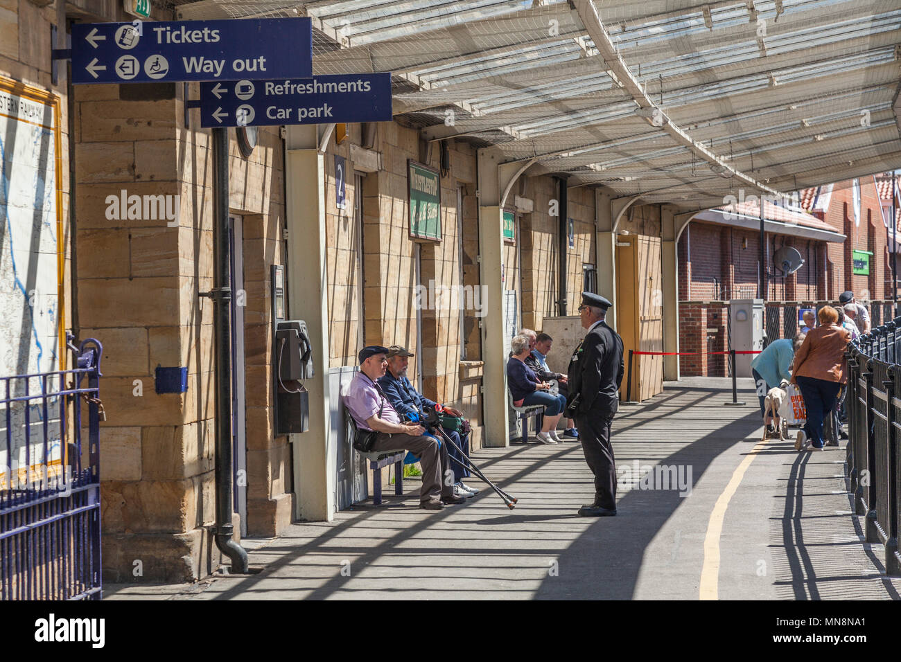 The Railway Station at Whitby, North Yorkshire, England, UK Stock Photo