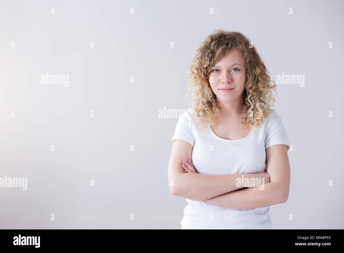 Curly Blonde Hair Stock Photos Curly Blonde Hair Stock Images