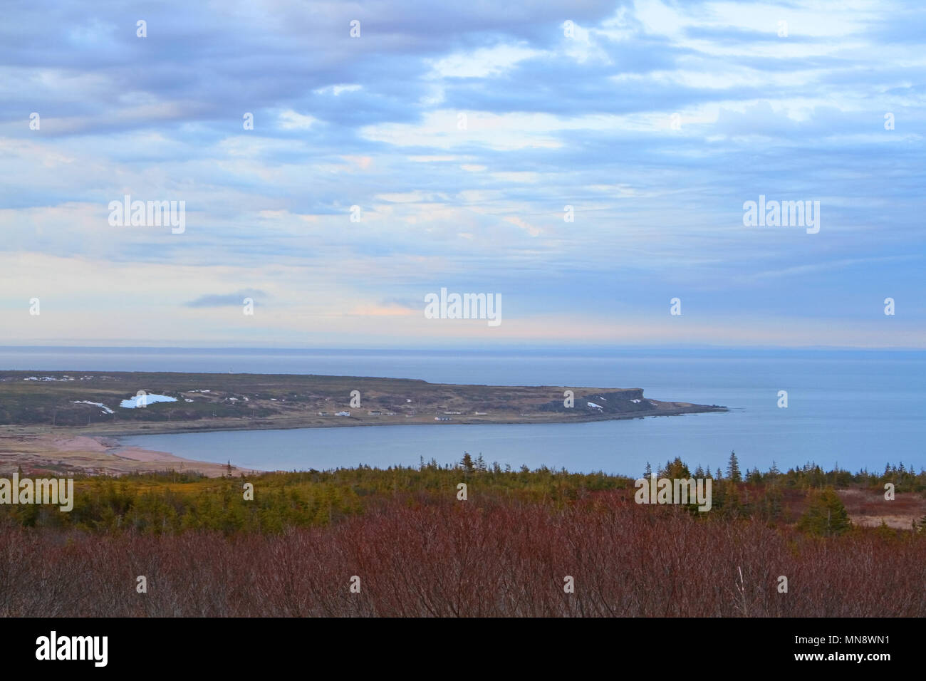 Small village, L'ANS AU LOUP, Labrador, Canada, on the Strait of Belle Isle. Stock Photo