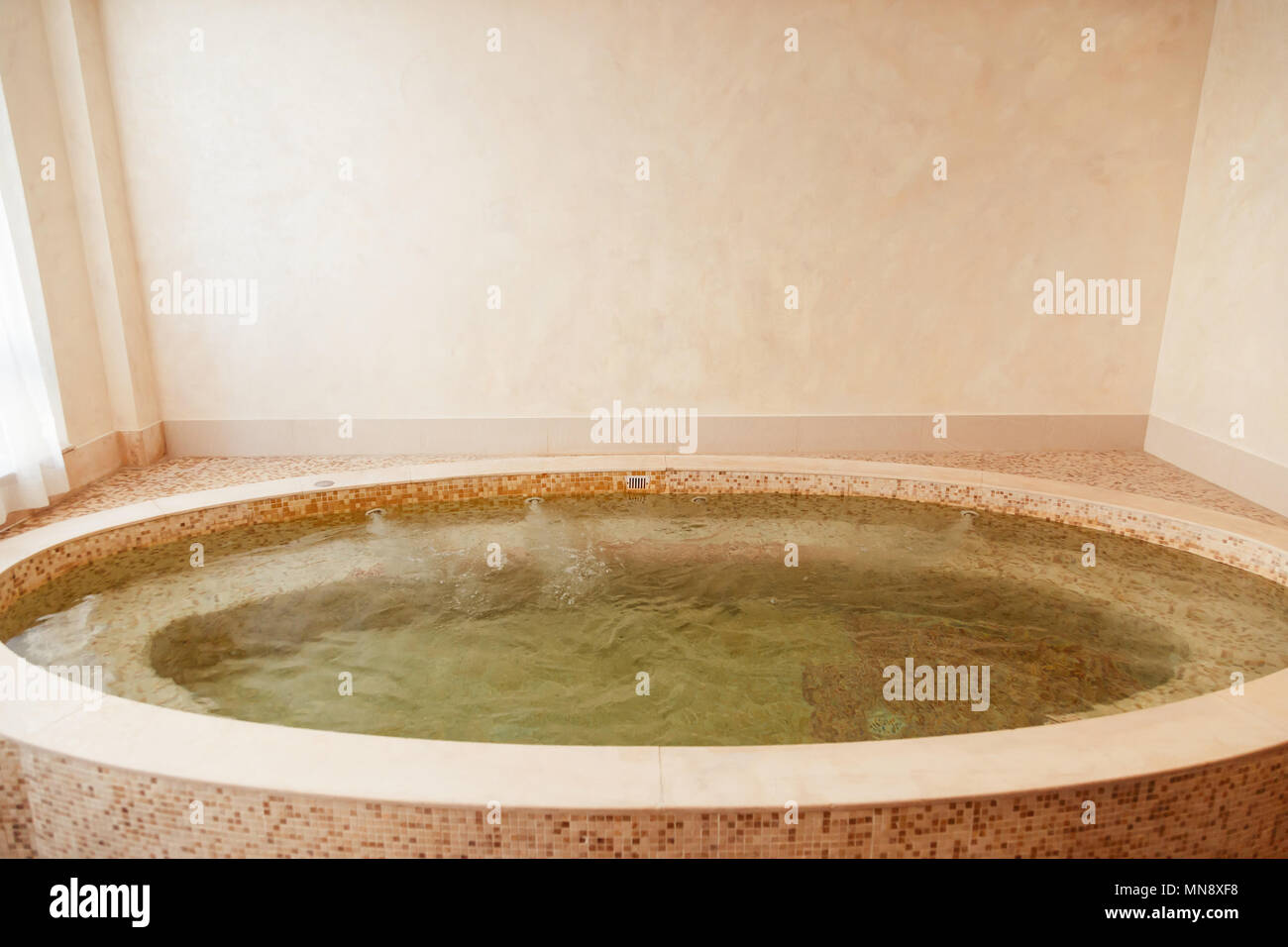 Jacuzzi baths in hotel spa center Stock Photo