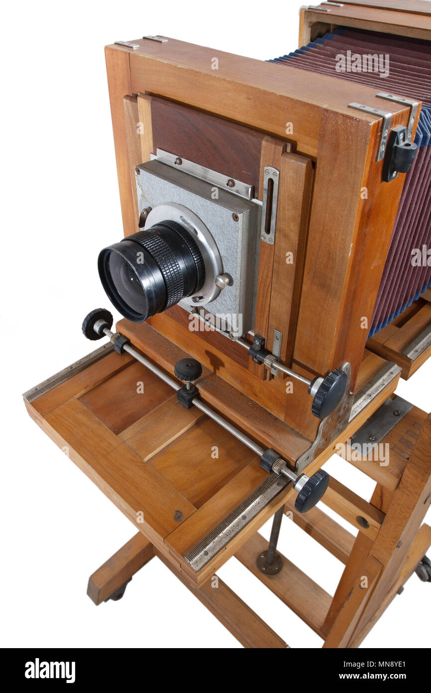 Old Wooden Big Format Camera Stock Photo Alamy
