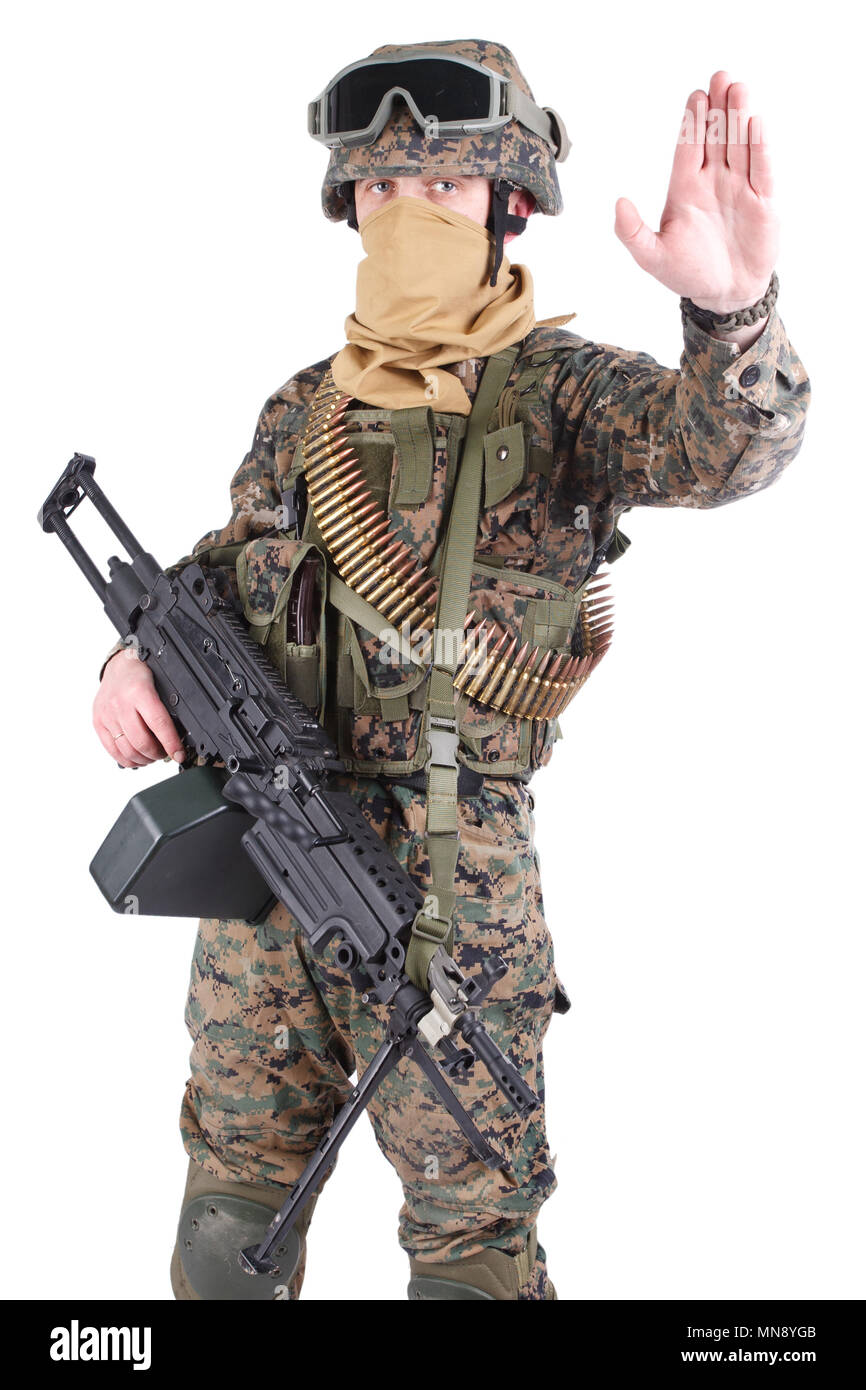 US MARINES with M249 machine gun Stock Photo - Alamy US MARINES with M249 machine gun Stock Photo - Alamy