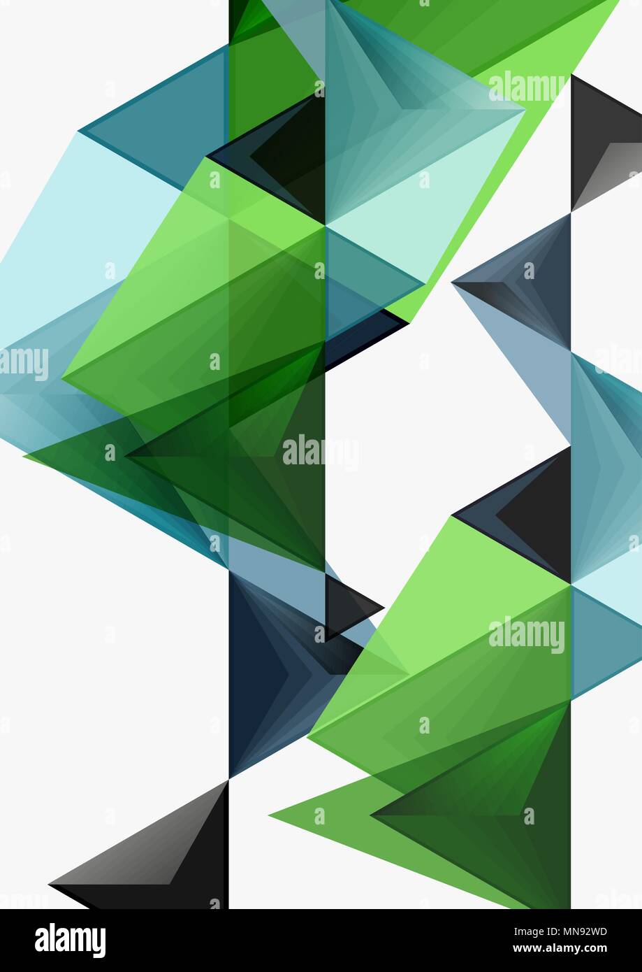 Triangular low poly vector a4 size geometric abstract template ...