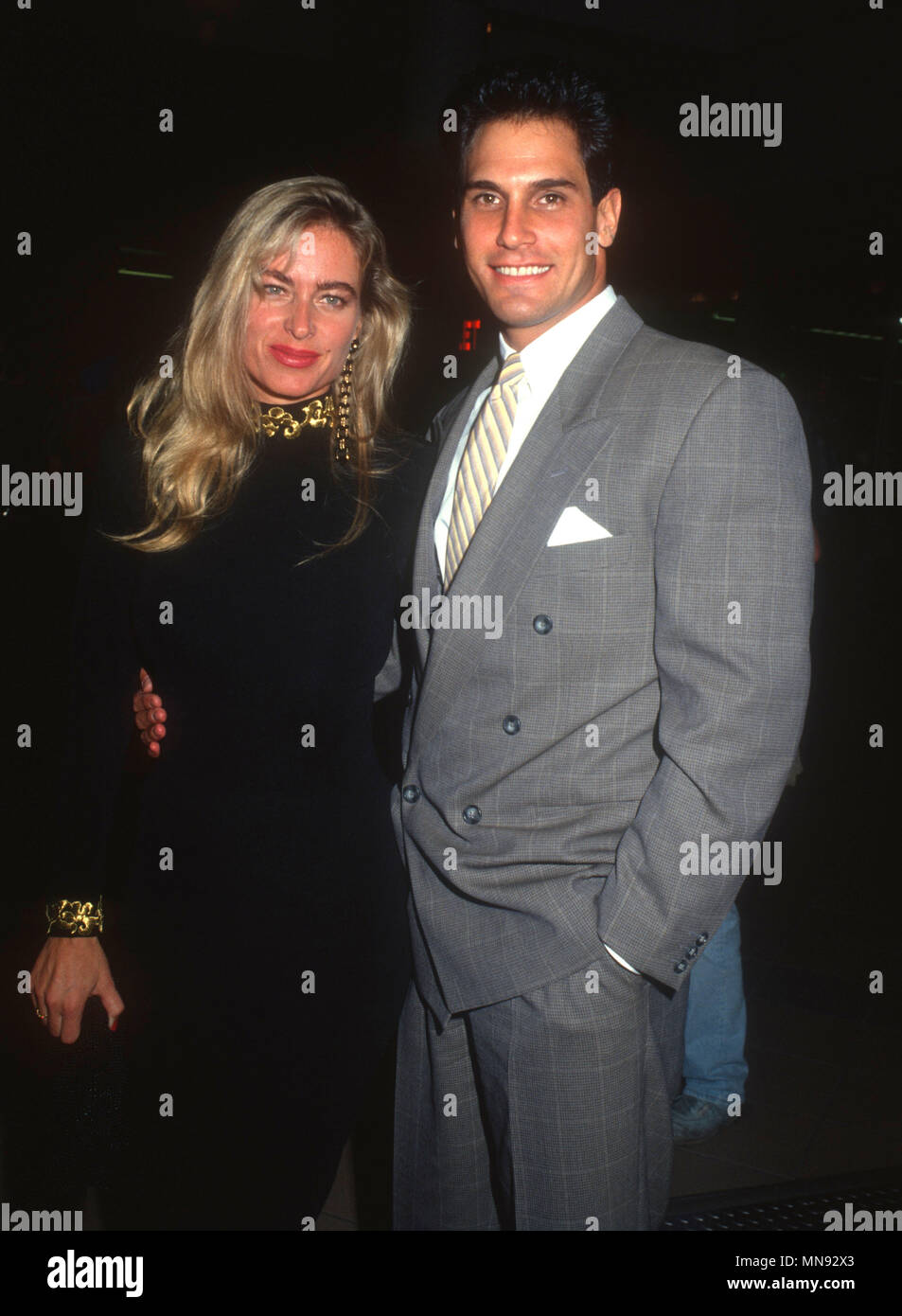 LOS ANGELES, CA - AUGUST 20: (L-R) Actress Eileen Davidson and actor Don Diamont attend screening of 'Eternity' on August 20, 1990 in Los Angeles, California. Photo by Barry King/Alamy Stock Photo Stock Photo