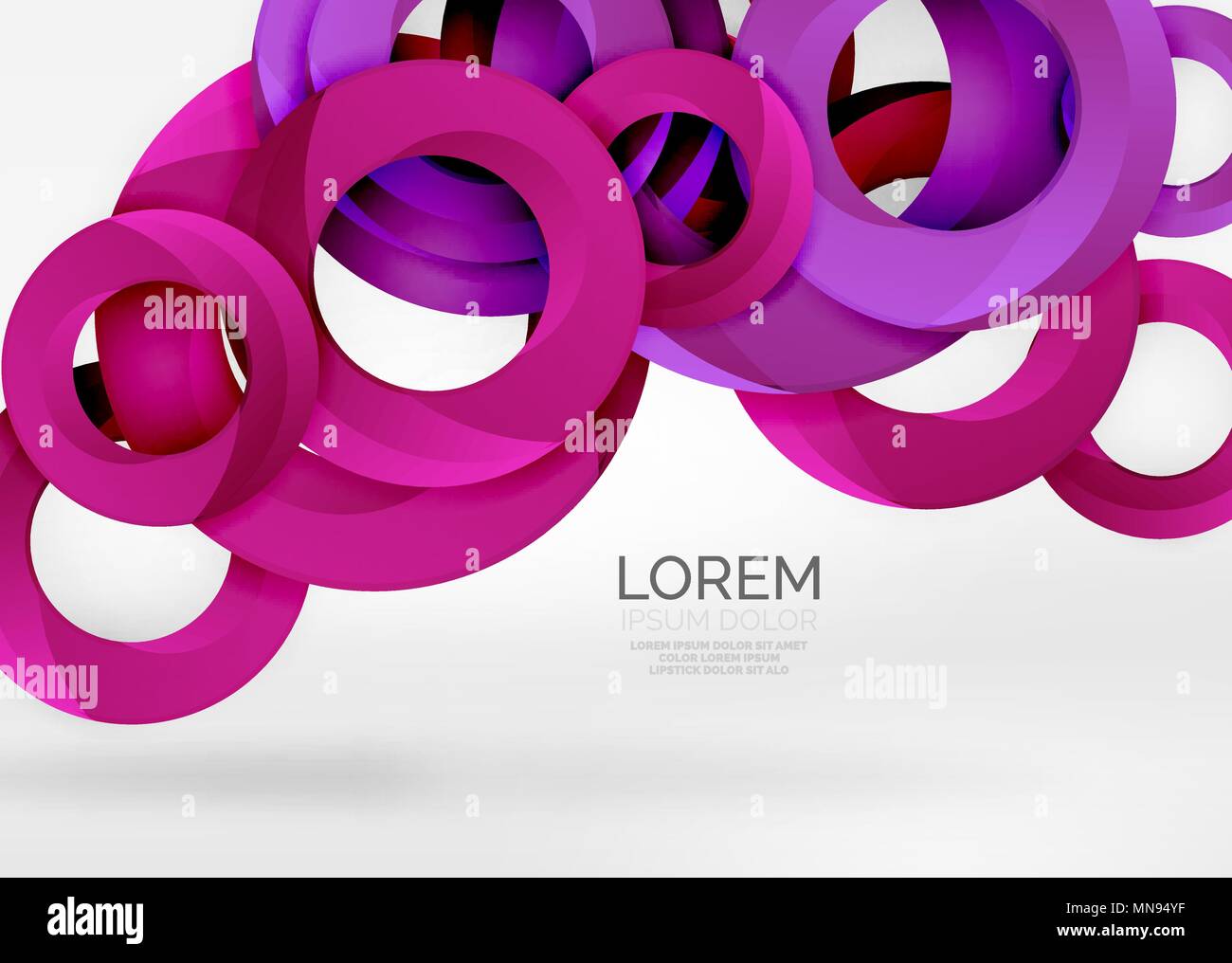 Modern 3d ring vector abstract background. Modern 3d ring composition ...