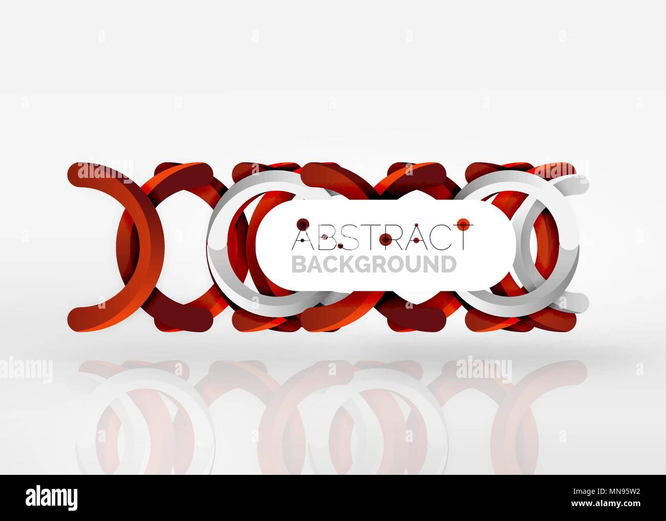 Modern 3d ring vector abstract background. Modern 3d ring composition in grey and white space, vector abstract background Stock Vector