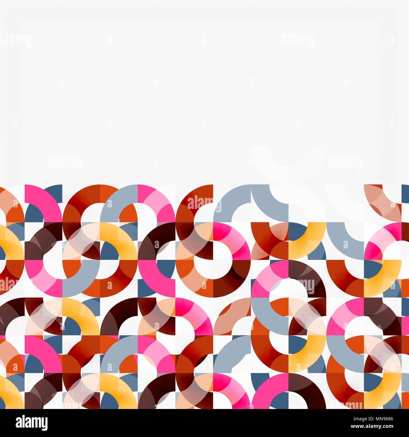 Colorful rings on grey background, modern geometric pattern design ...