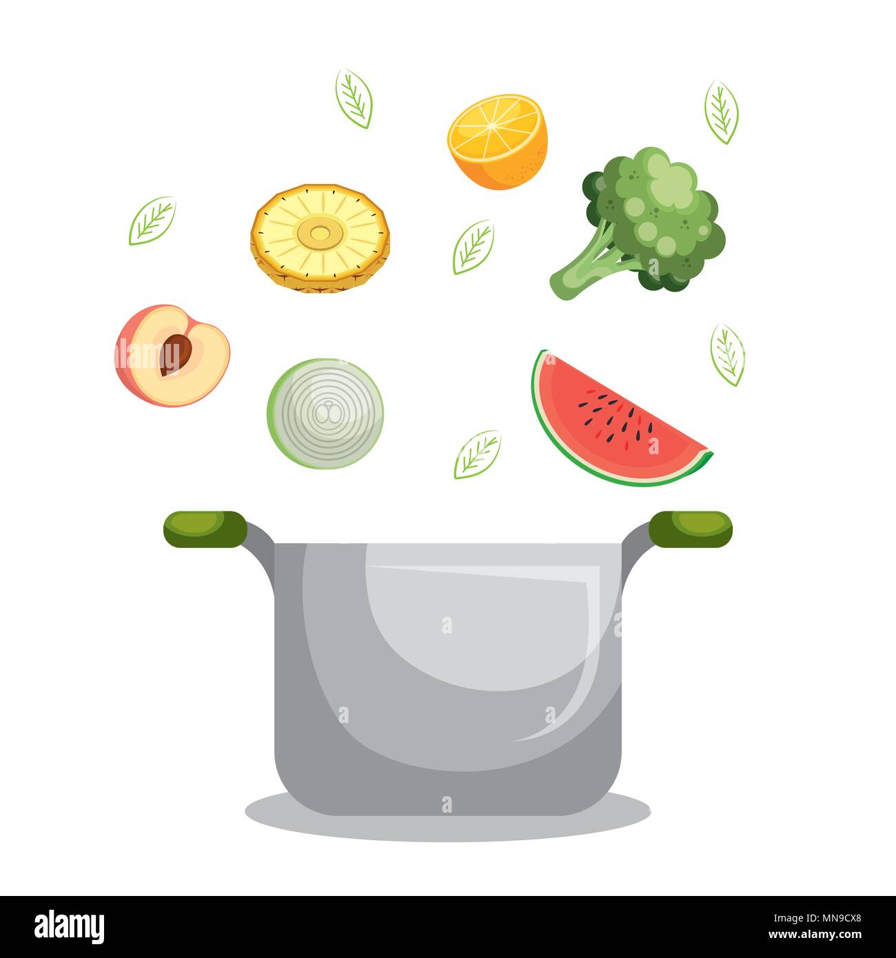 fruits and vegetables healthy food Stock Vector Image & Art - Alamy