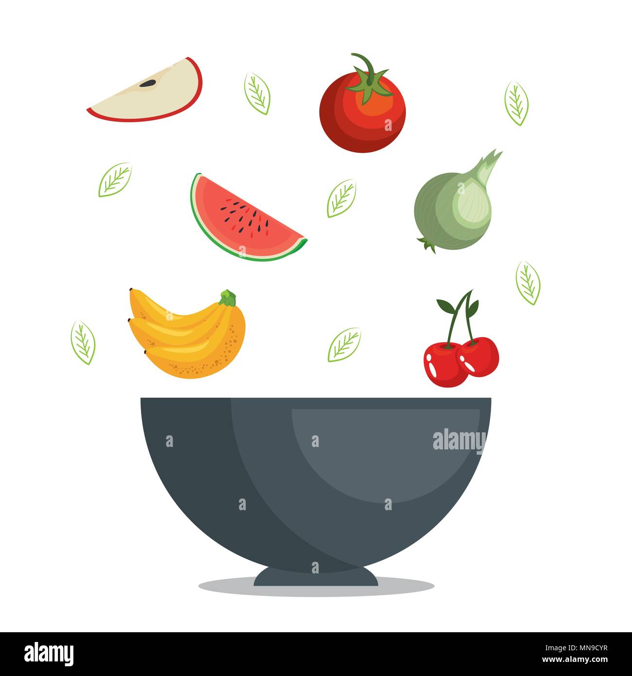 fruits and vegetables healthy food Stock Vector Image & Art - Alamy