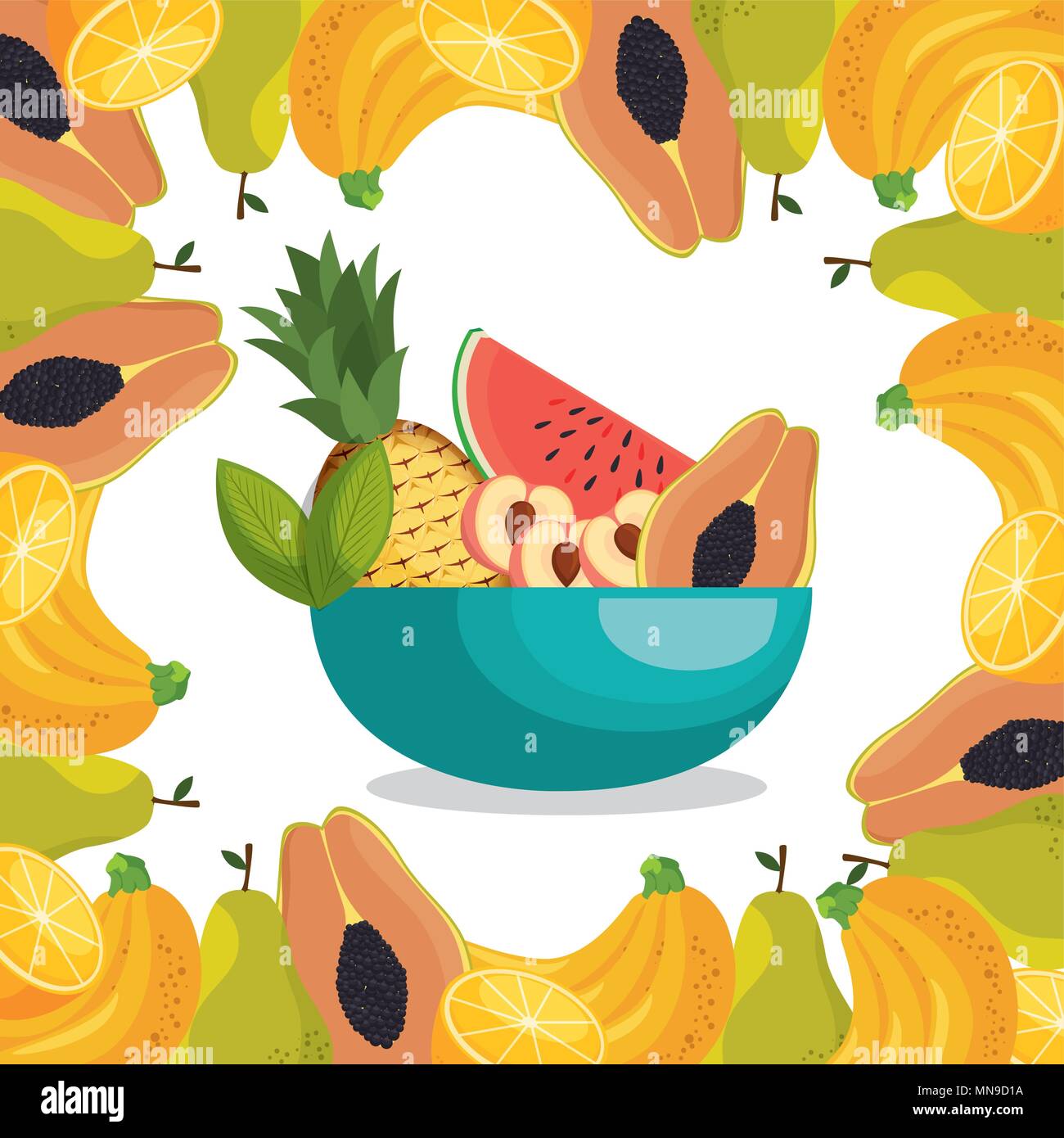 fresh fruits healthy food Stock Vector Image & Art - Alamy