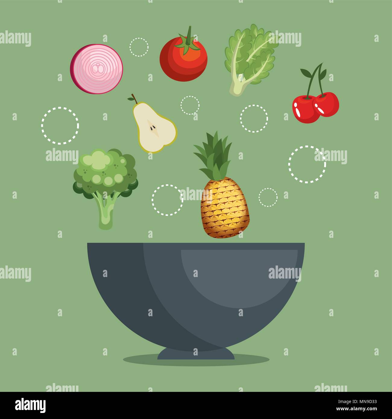 fruits and vegetables healthy food Stock Vector Image & Art - Alamy