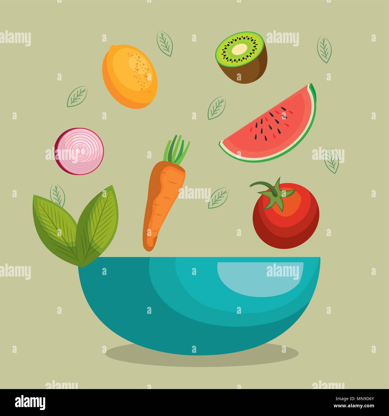 fruits and vegetables healthy food Stock Vector Image & Art - Alamy