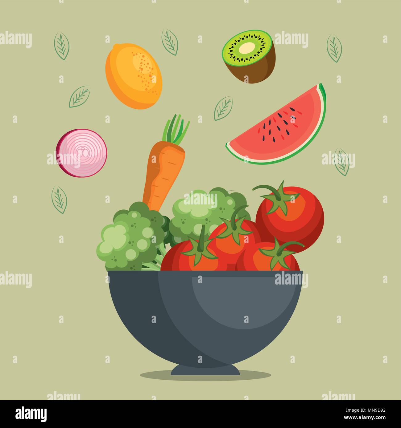 fruits and vegetables healthy food Stock Vector Image & Art - Alamy