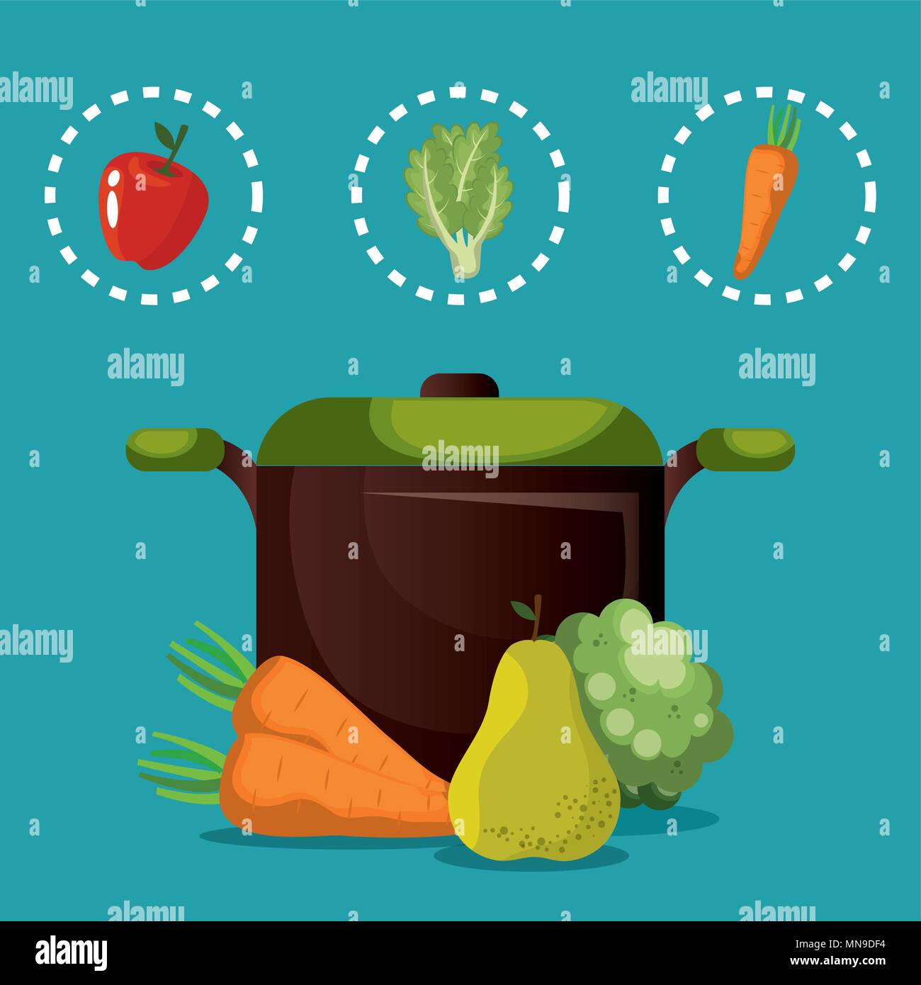 fruits and vegetables healthy food Stock Vector Image & Art - Alamy