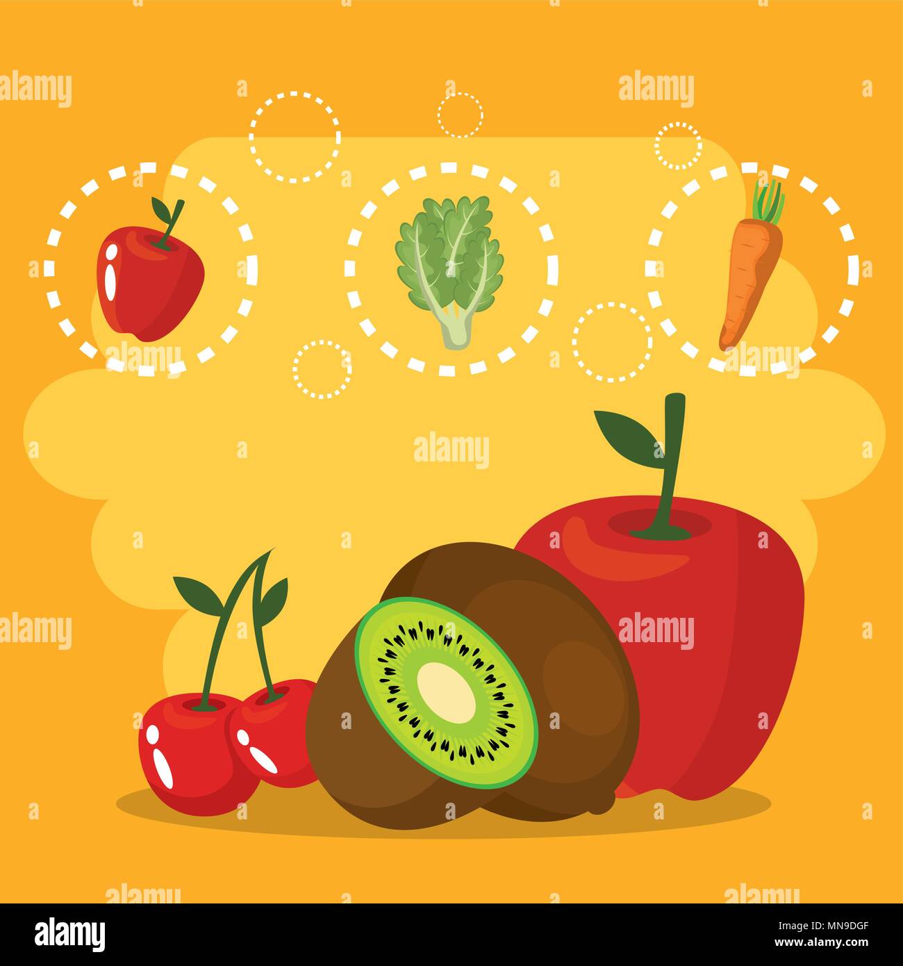 fruits and vegetables healthy food Stock Vector Image & Art - Alamy