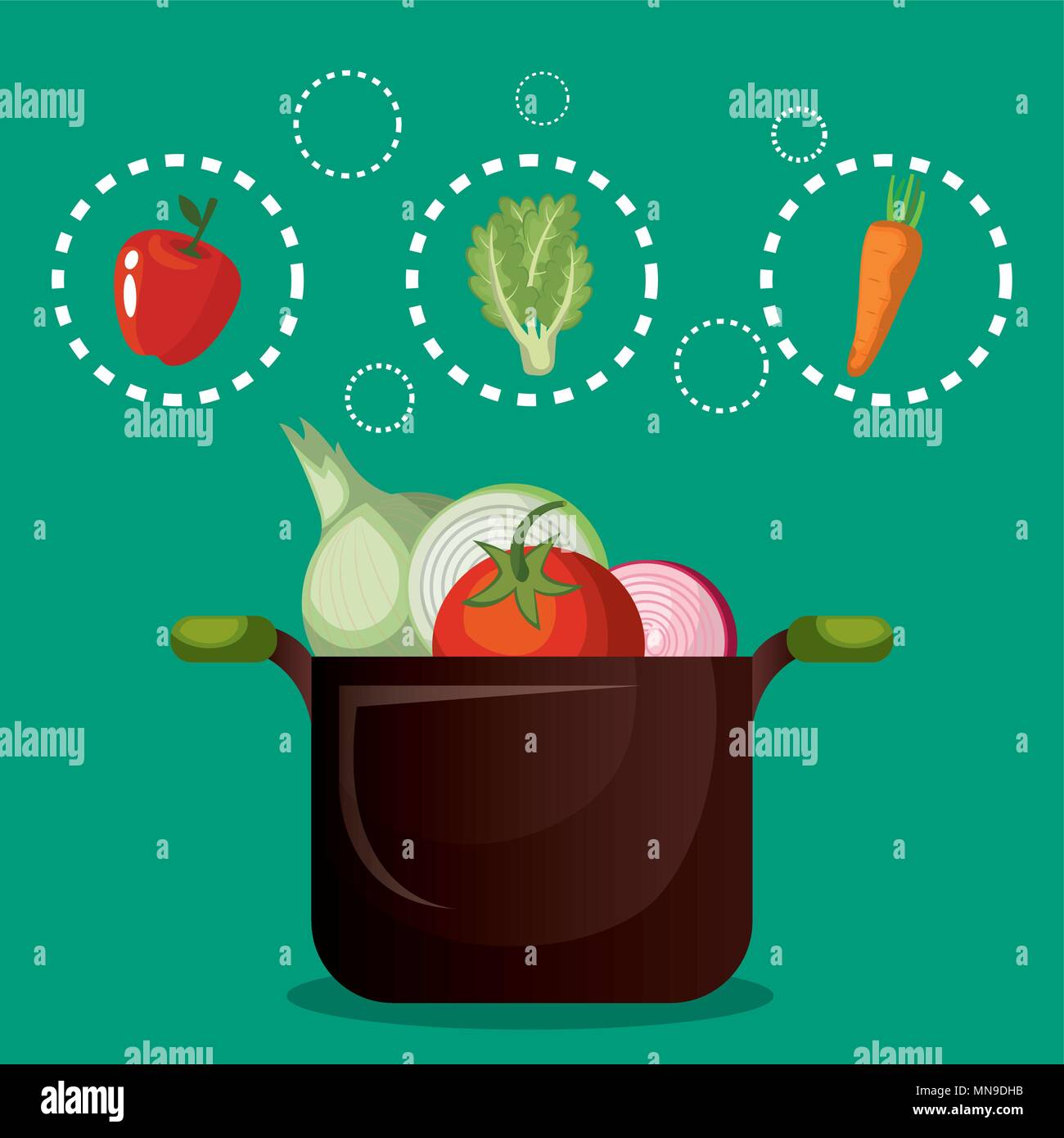 fruits and vegetables healthy food Stock Vector Image & Art - Alamy
