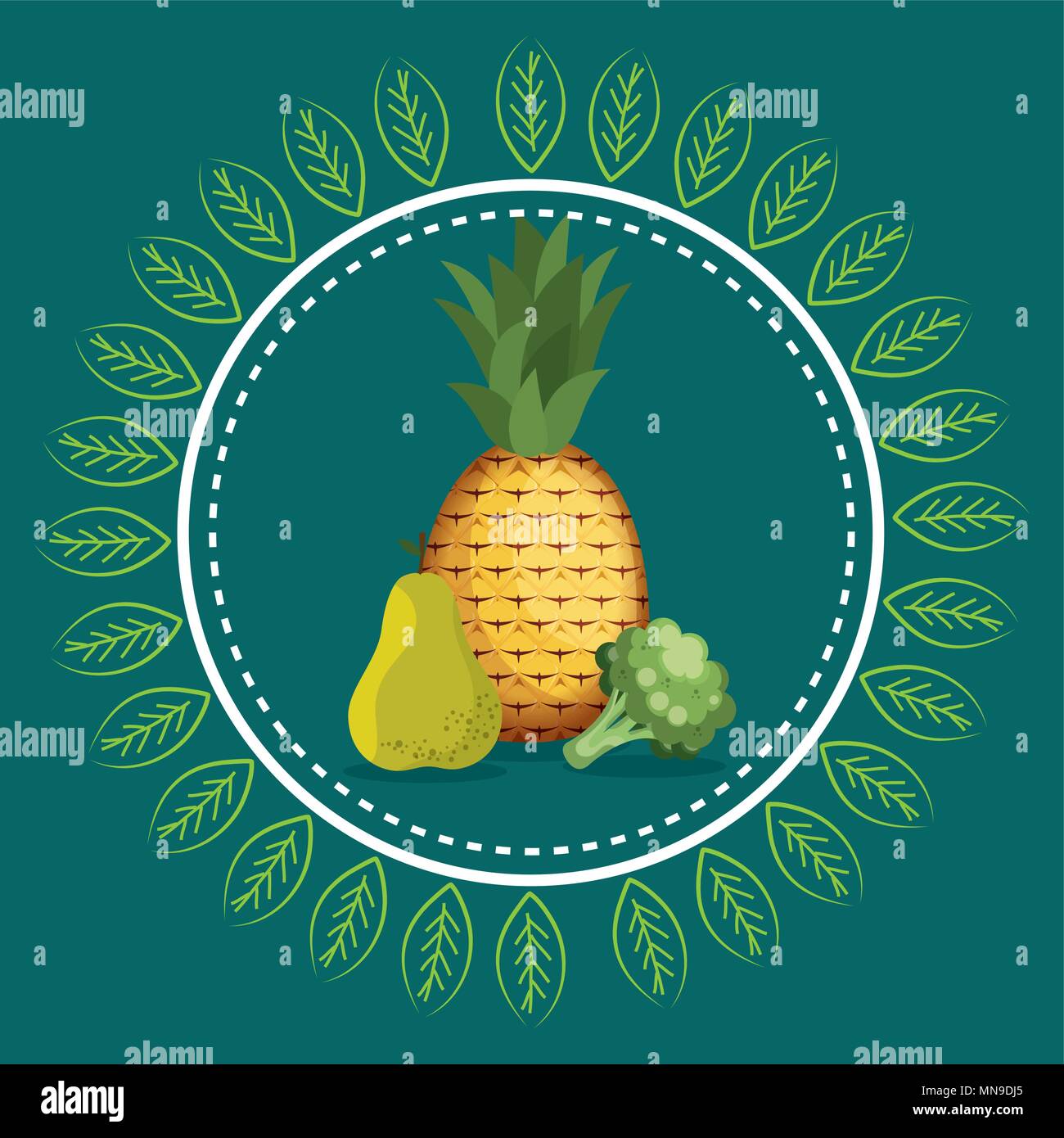 fruits and vegetables healthy food Stock Vector Image & Art - Alamy