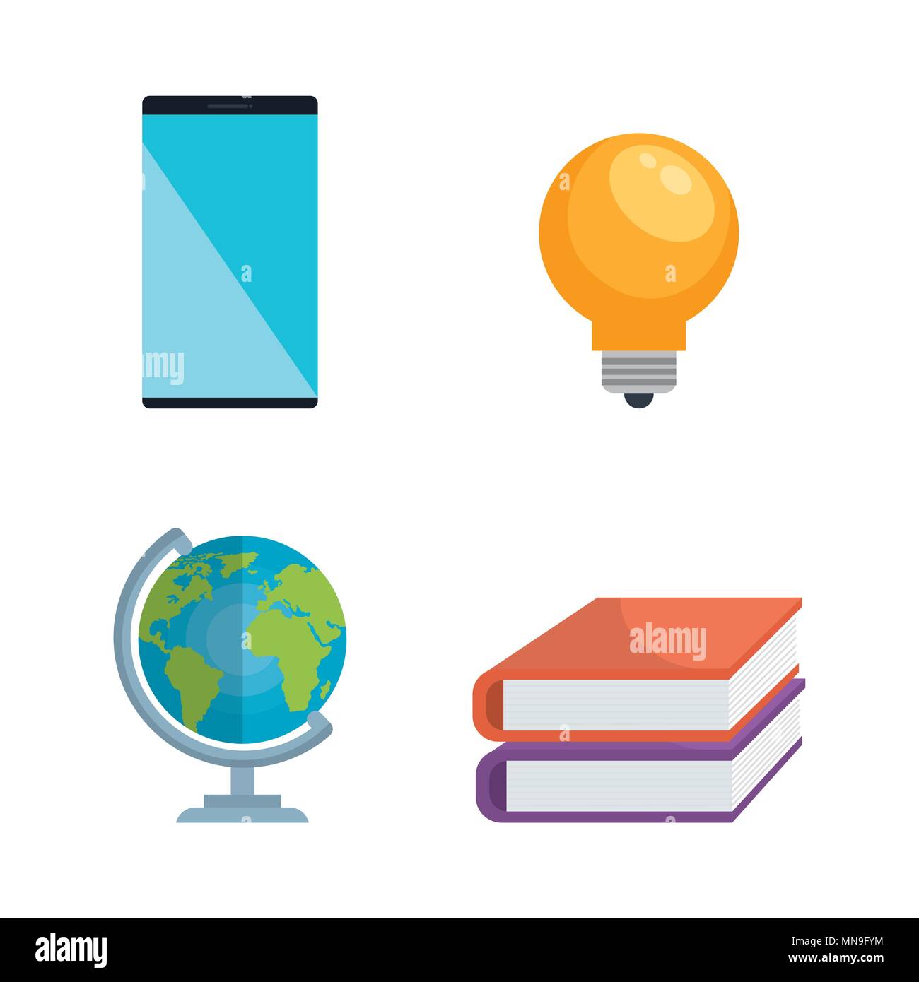 electronic learning technology icons Stock Vector Image & Art - Alamy
