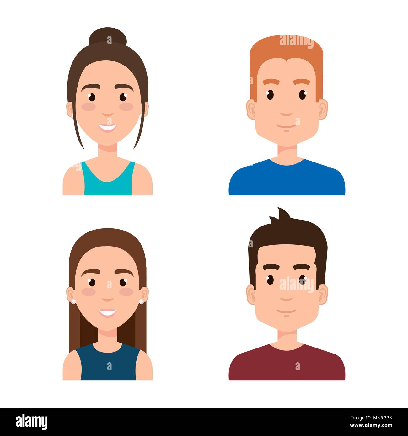 group of young people avatars Stock Vector Image & Art - Alamy