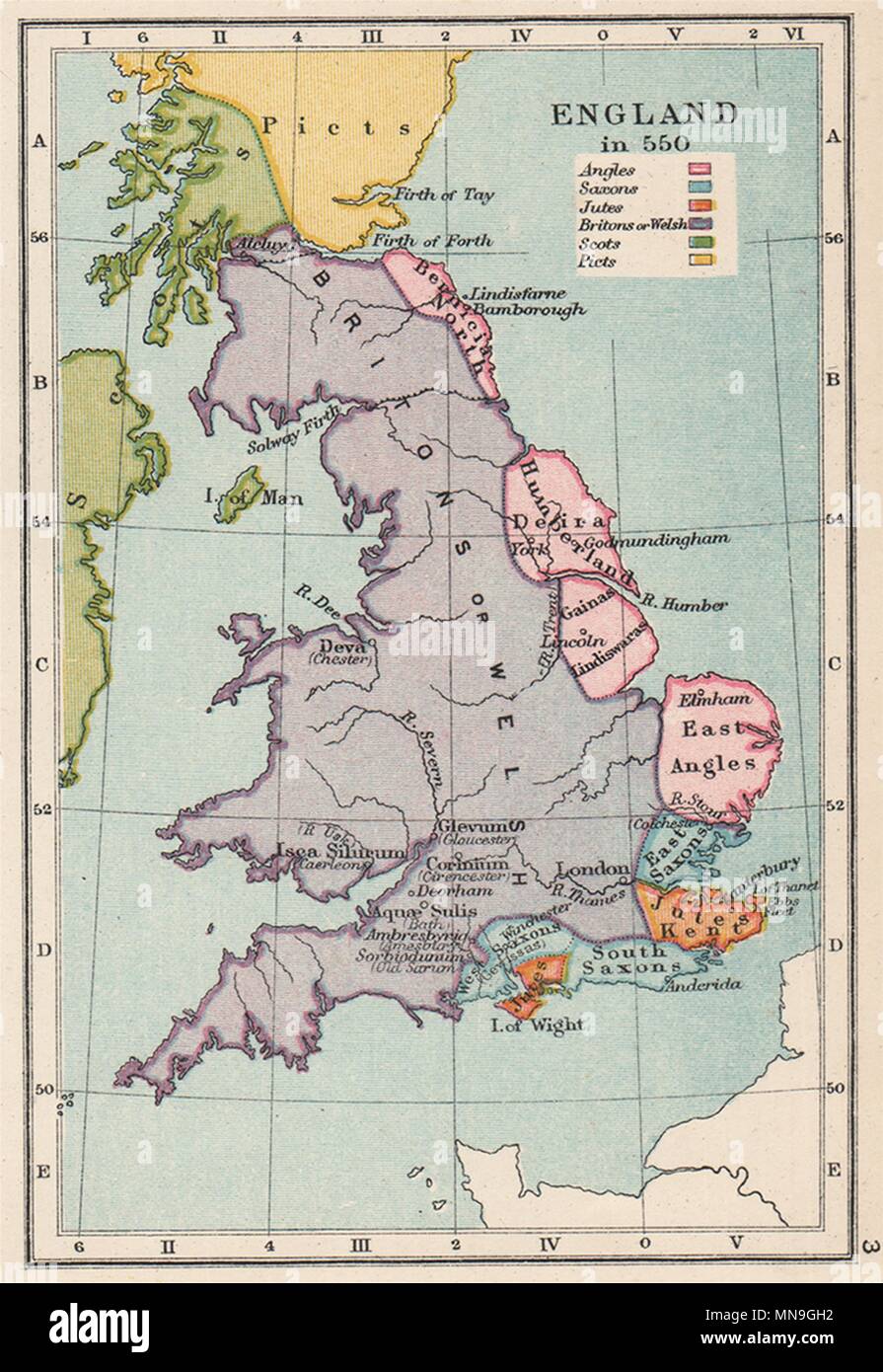 ENGLAND IN 550. Ethnic. Britons Angles Saxons Jutes Picts Scots. SMALL ...