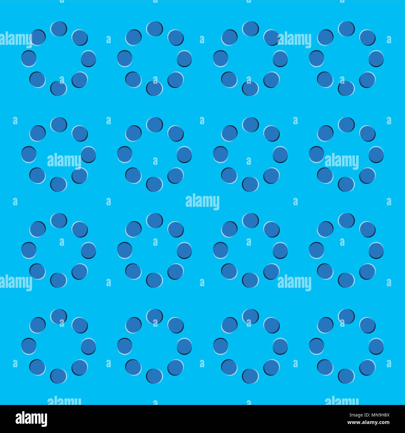 Optical illusion, colorful blocks, different shapes Stock Vector