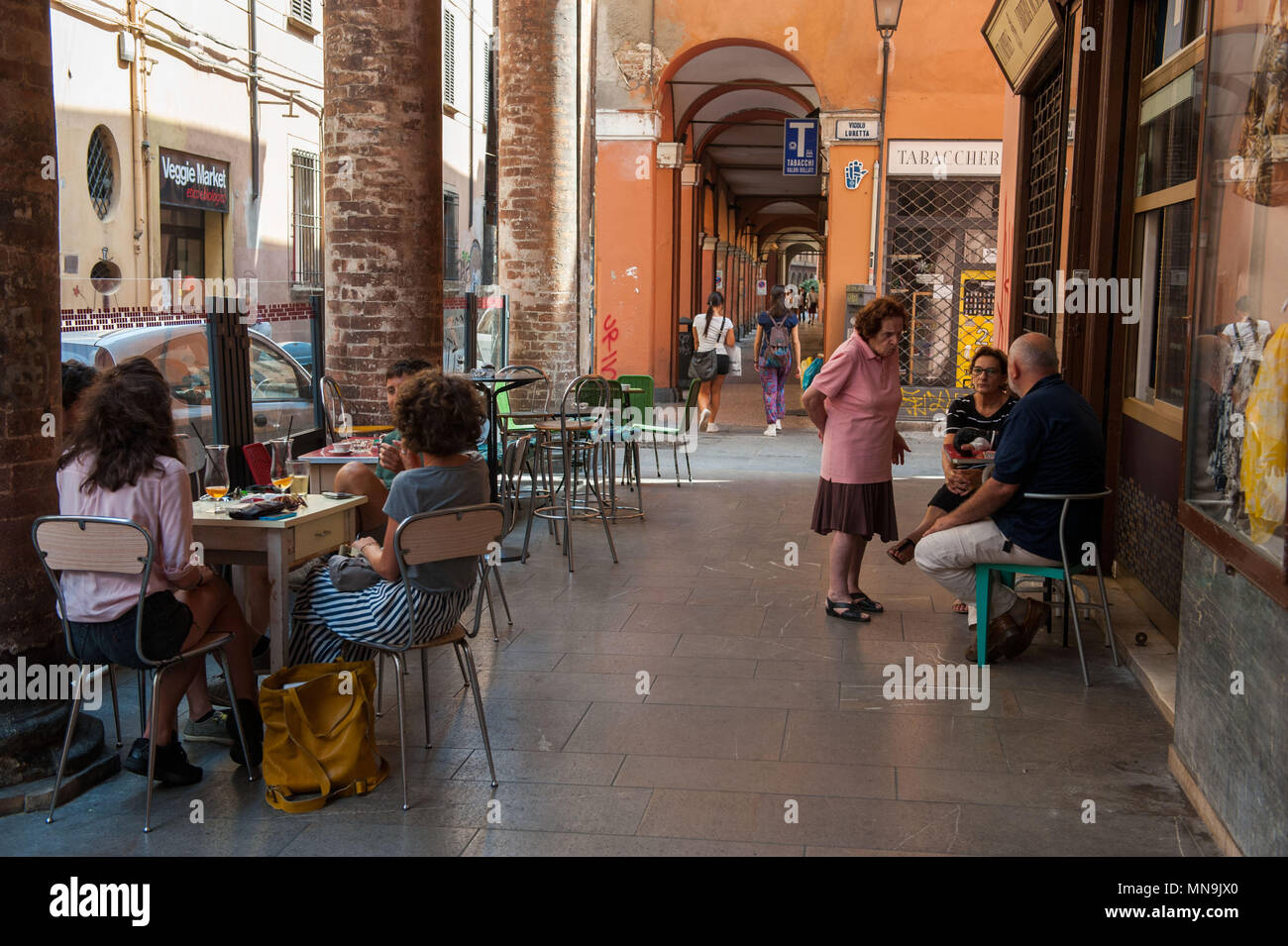 Bologna. Street scene. Italy Stock Photo - Alamy