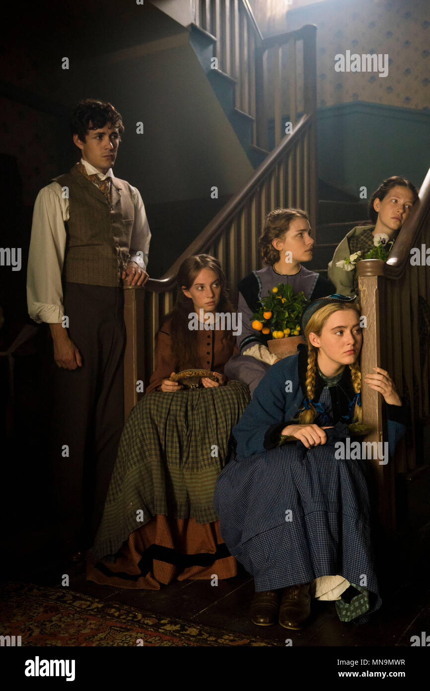 LITTLE WOMEN, from left Jonah HauerKing, Maya Hawke, Willa Fitzgerald