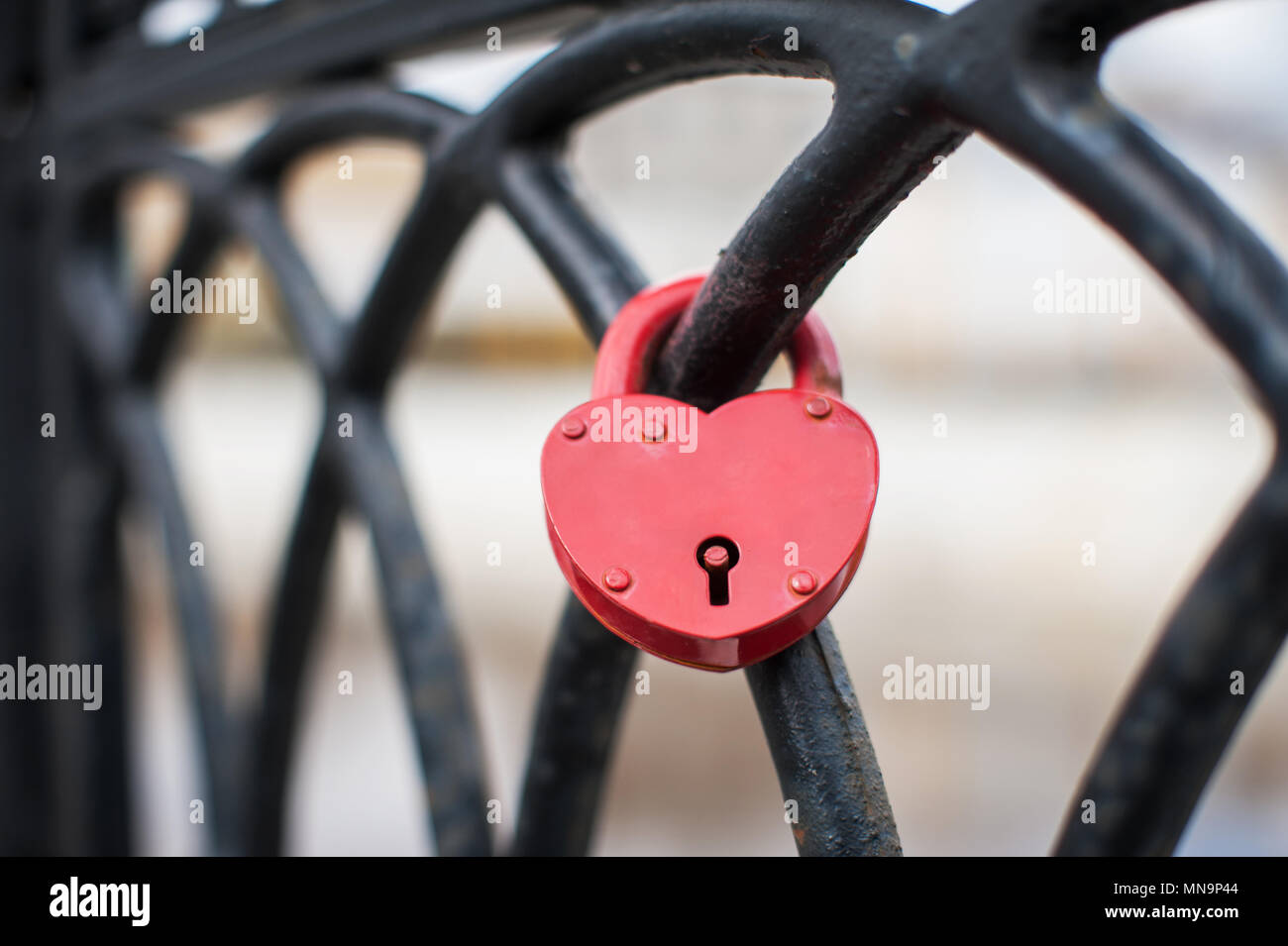 Heart shaped love padlock Stock Photo - Alamy