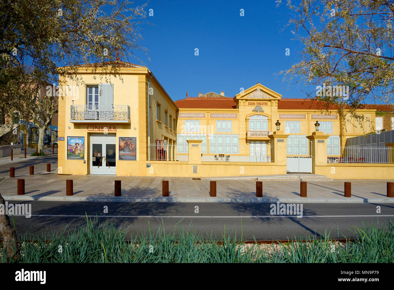 Facade of the Historic Eden Theatre or Eden Theater, one of the world's earliest cinema or movie theatre, La Ciotat, Provence, France Stock Photo
