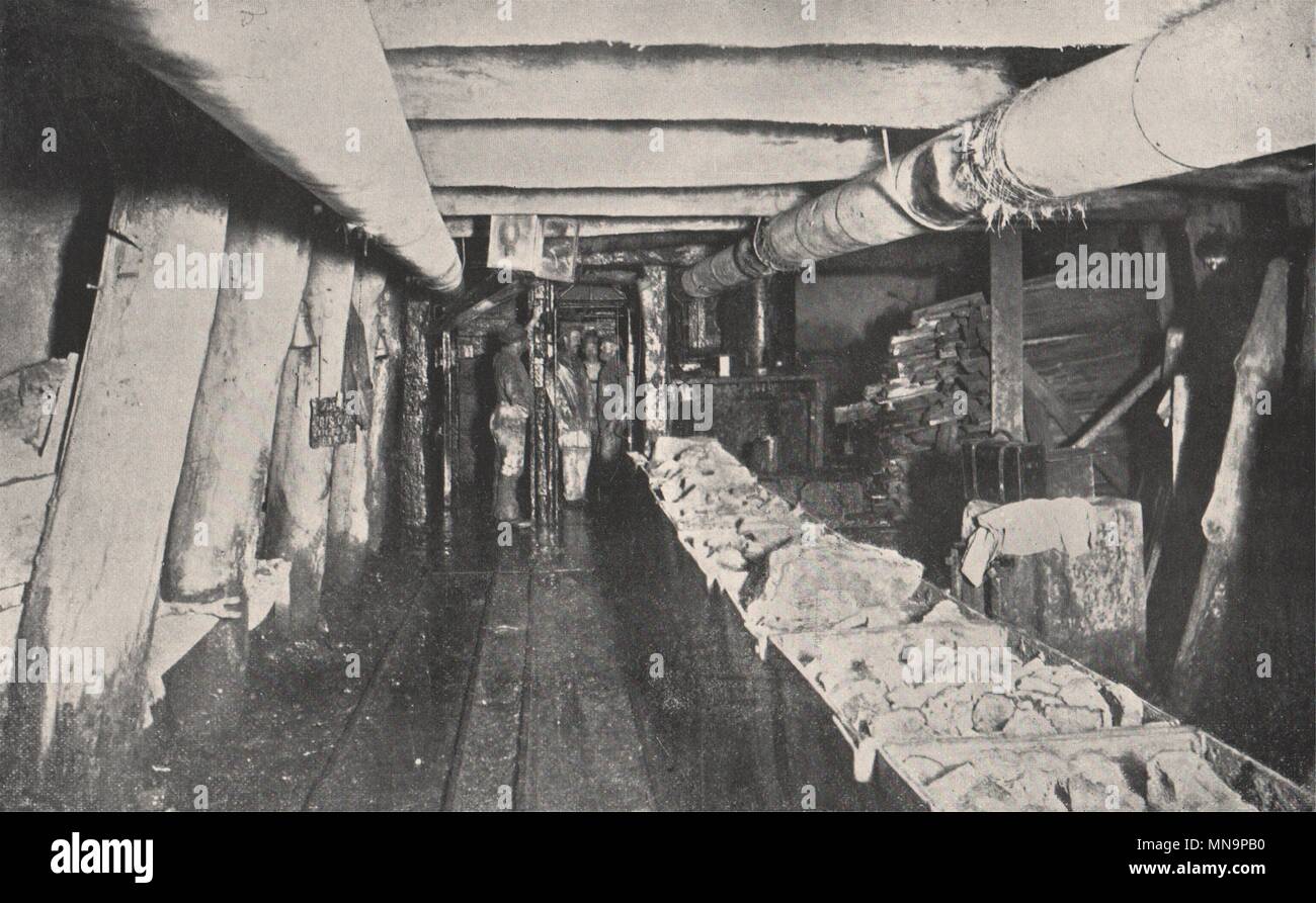 Plat, shaft bottom, Chalk's No. 1 Mine Maryborough Victoria Australia 1909 Stock Photo
