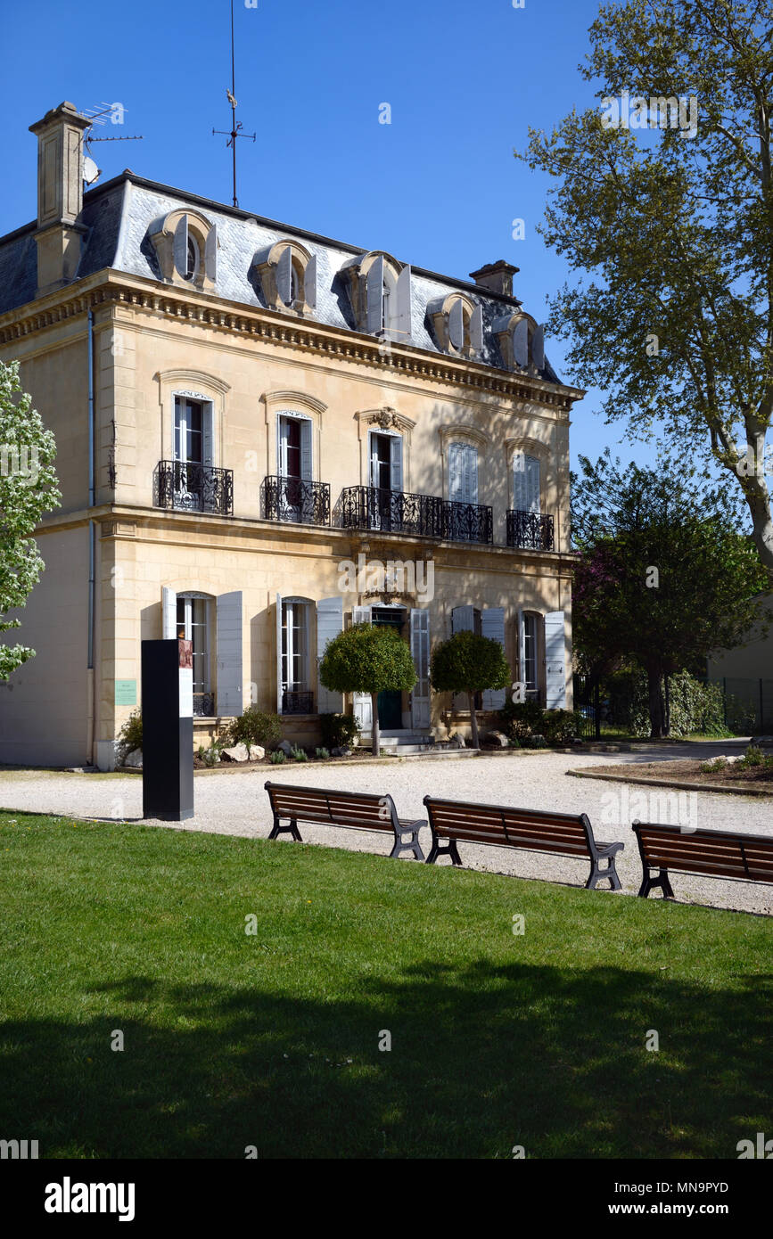Historic Country House (1875) or Mansion Saint Mitre and Public Park and Garden Parc Saint-Mitre Aix-en-Provence France Stock Photo