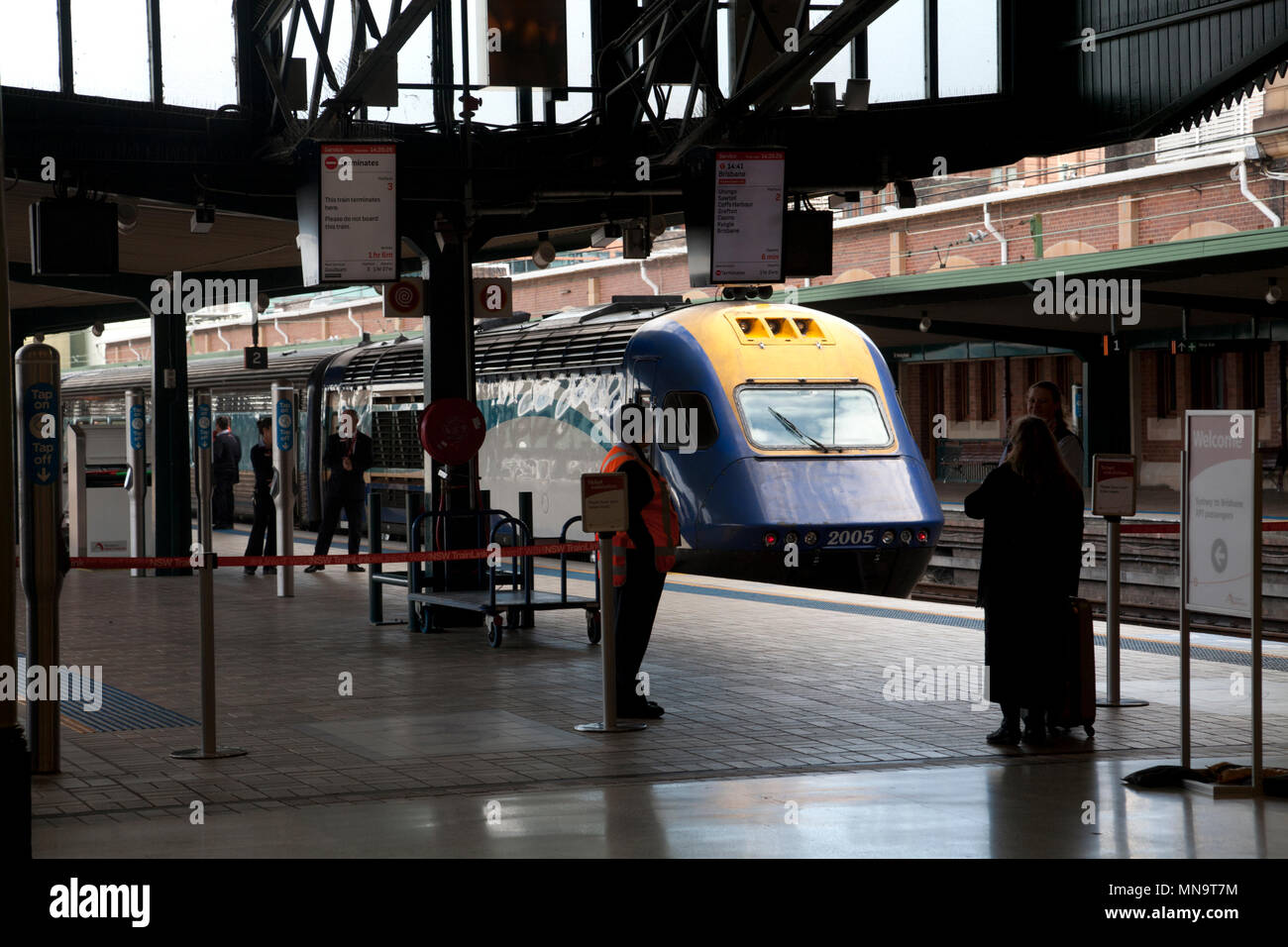 platform 2 central railway station  haymarket sydney new south wales australia Stock Photo